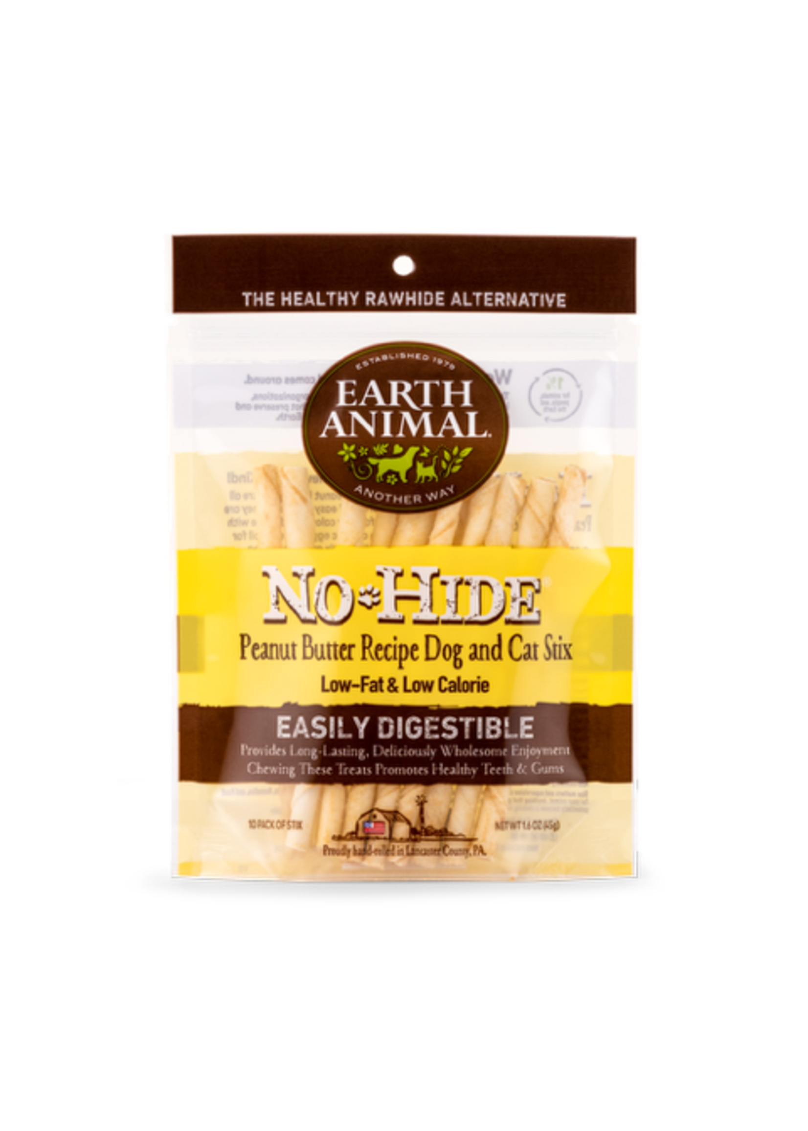 Earth Animal Dog No Hide Stix 10 Pack