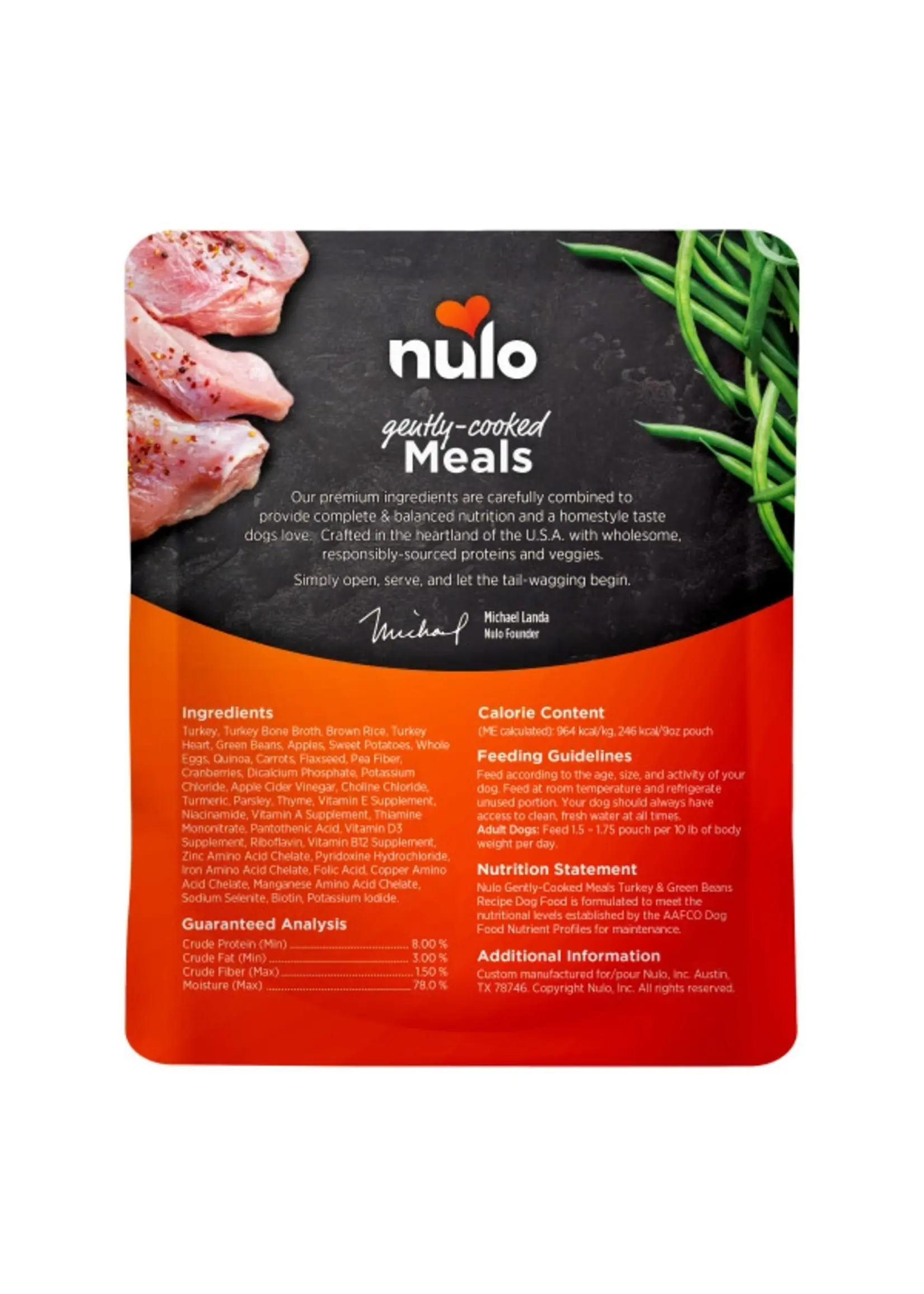 Nulo Nulo Gently-Cooked Meal for Dogs Turkey & Green Beans