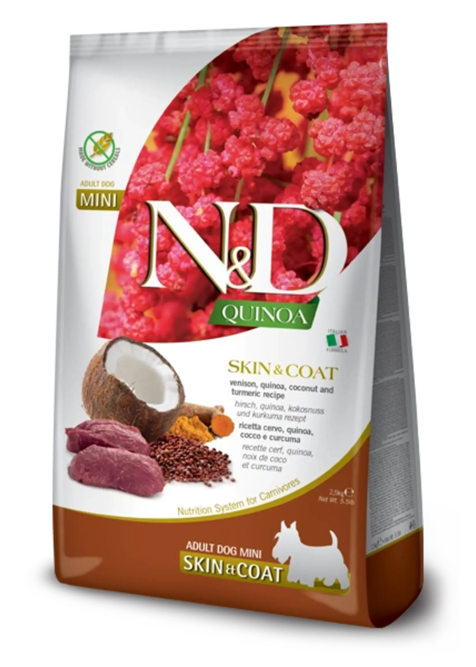 Farmina Farmina Dog N & D Quinoa Skin & Coat Venison Mini 5.5lb