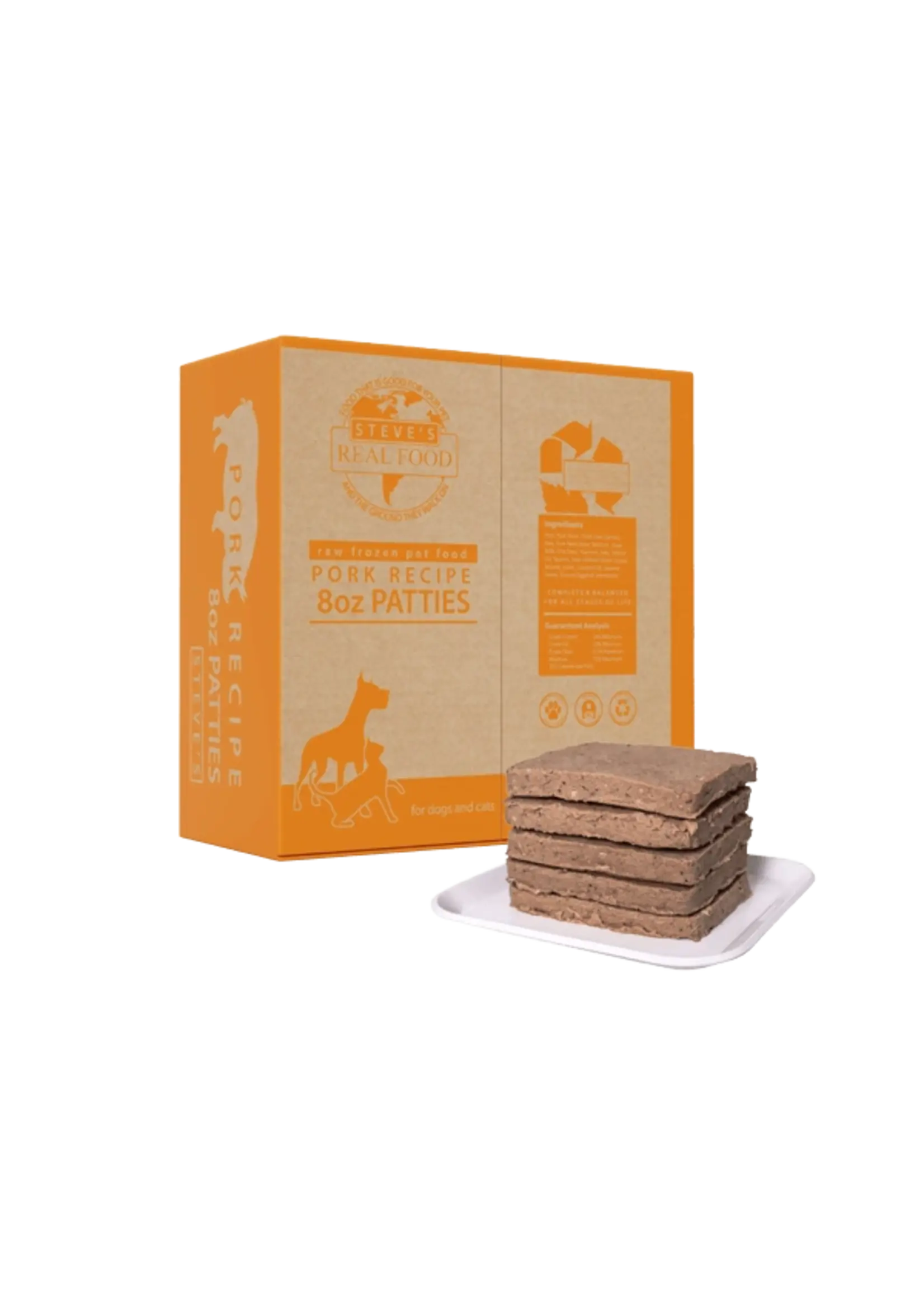 Steve's Real Food Steve's Real Food 20lb Frozen Pork Patties (BARF)