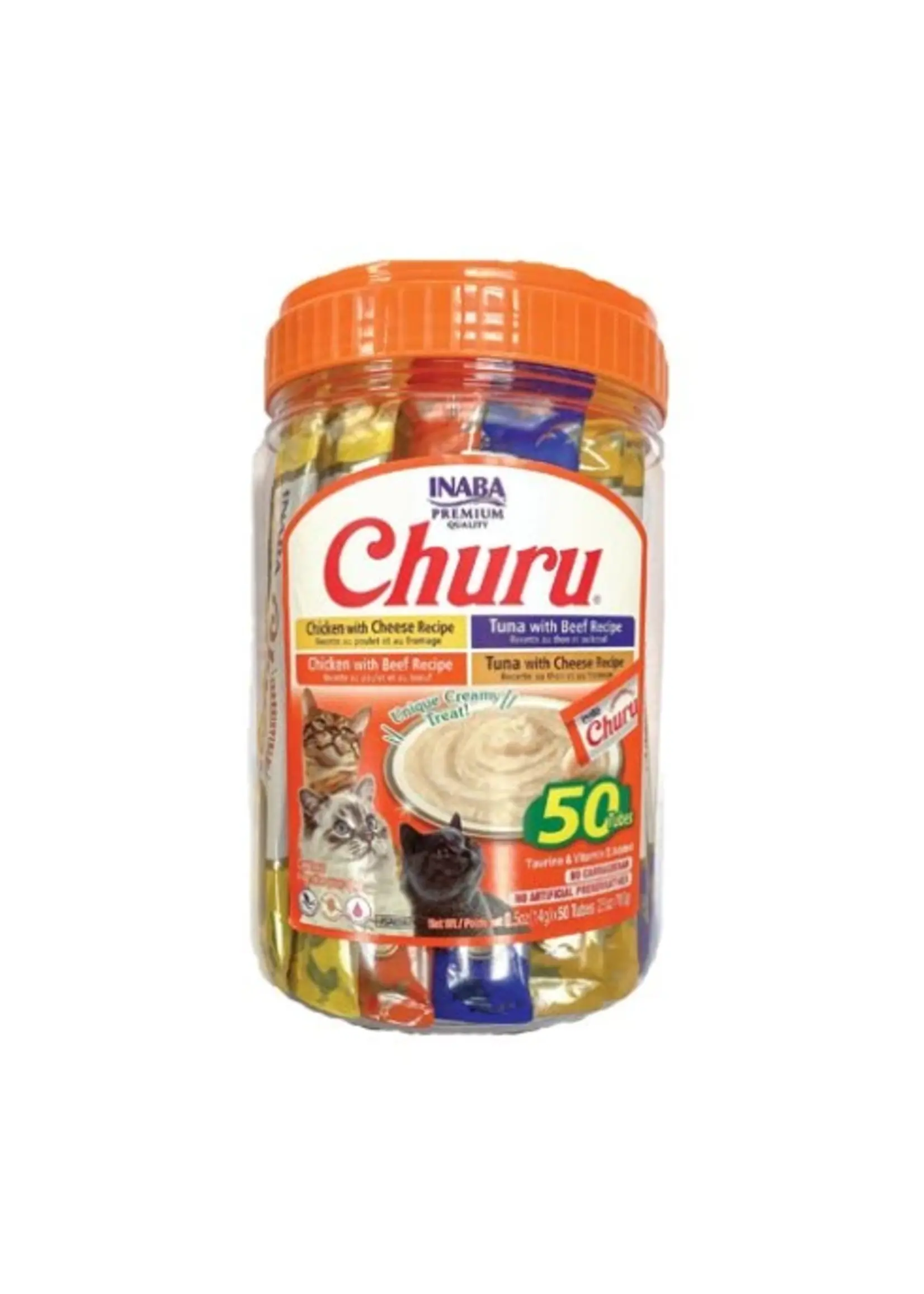 Inaba Churu Creamy Cat Treats Beef & Cheese Variety 50 count