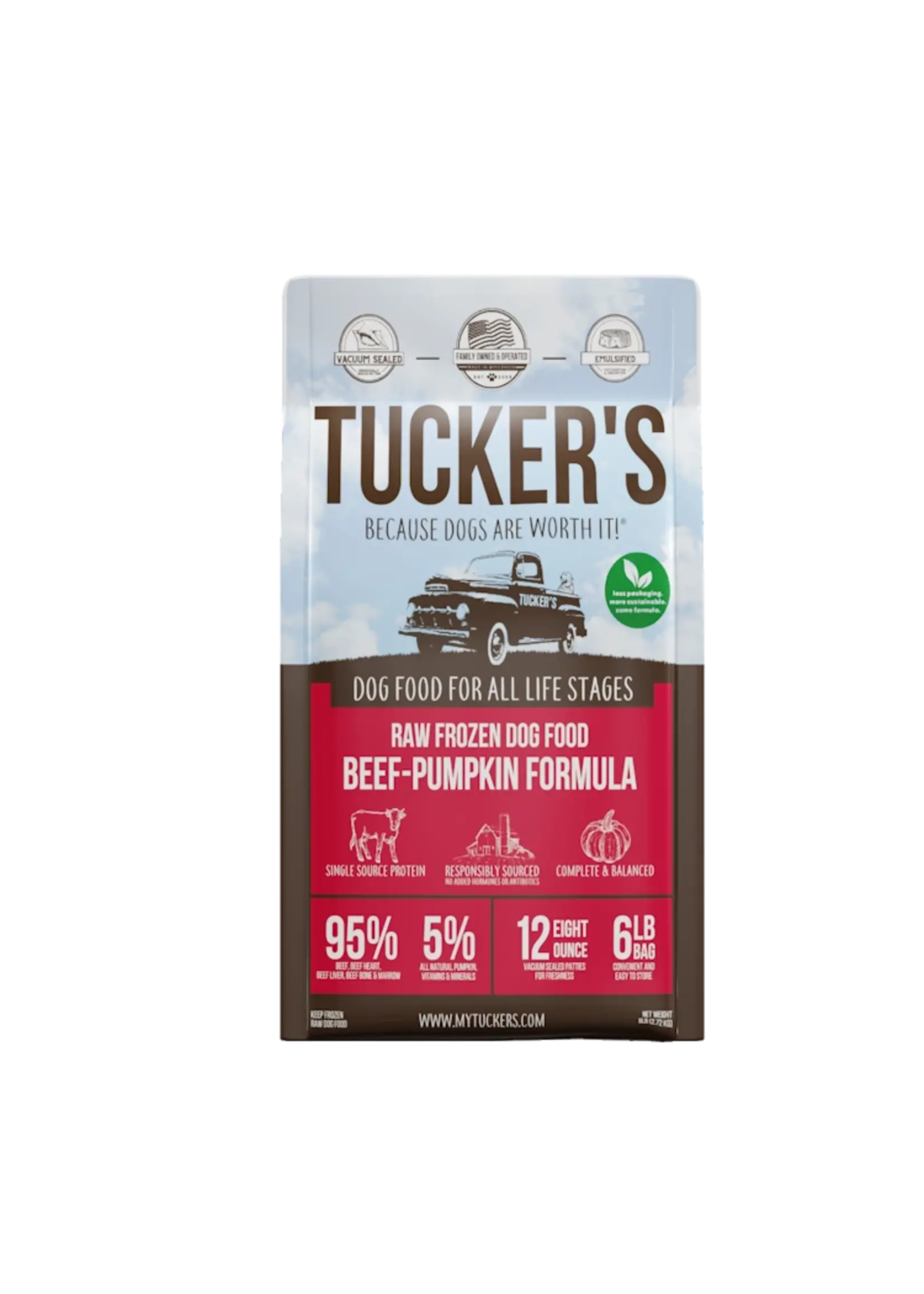 Tucker's Frozen Raw Beef & Pumpkin Dog Recipe 6lb