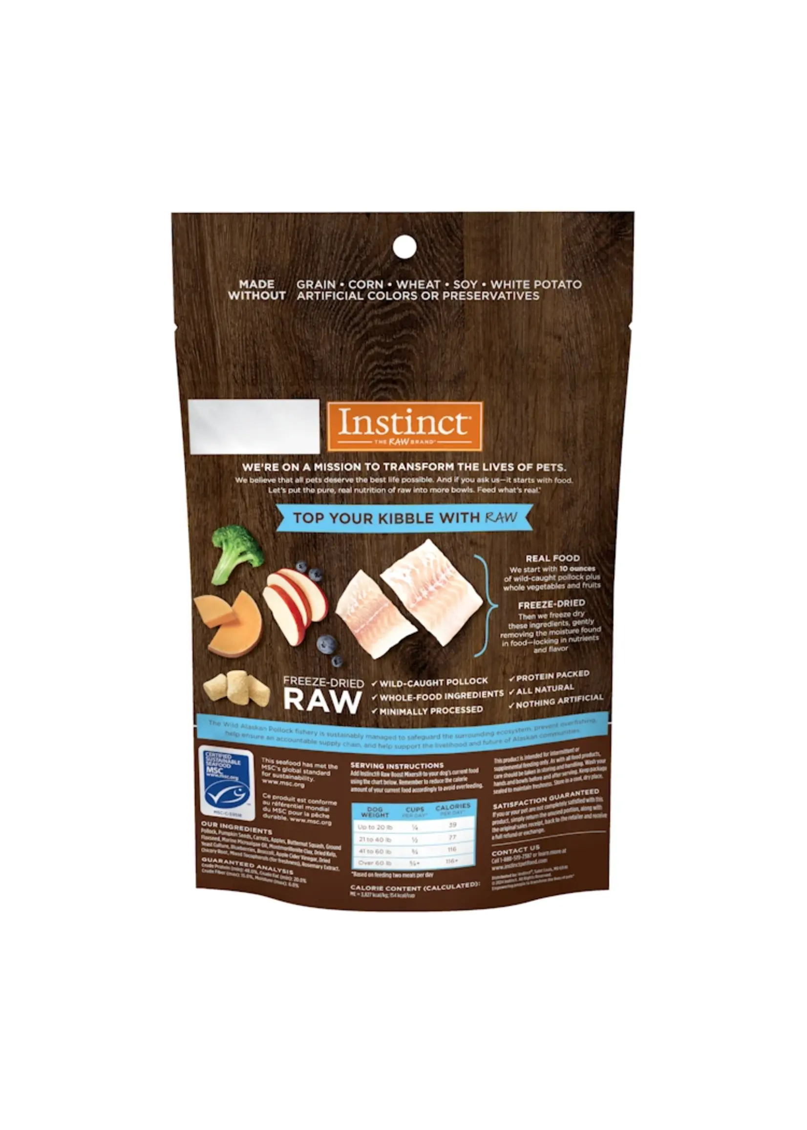 Instinct Instinct Raw Boost Mixers Dog Wild Caught Alaskan Pollock Recipe 5.5oz