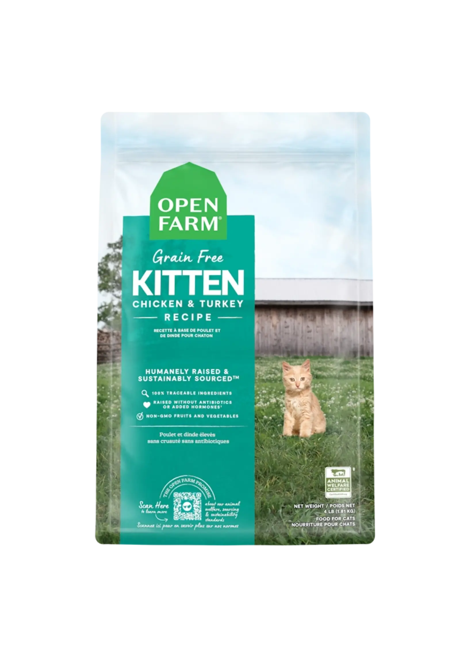 Open Farm Open Farm Grain Free Kitten Chicken and Turkey 4lb