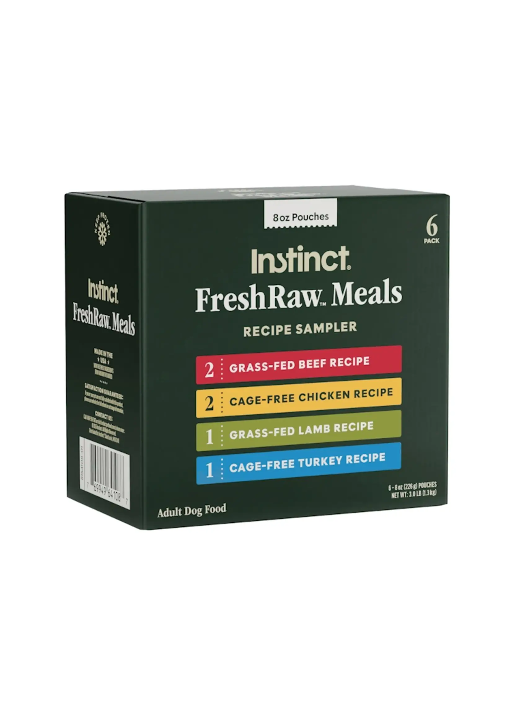 Instinct Instinct FreshRaw Meals Frozen Sampler Dog Food 6-8 oz Pack