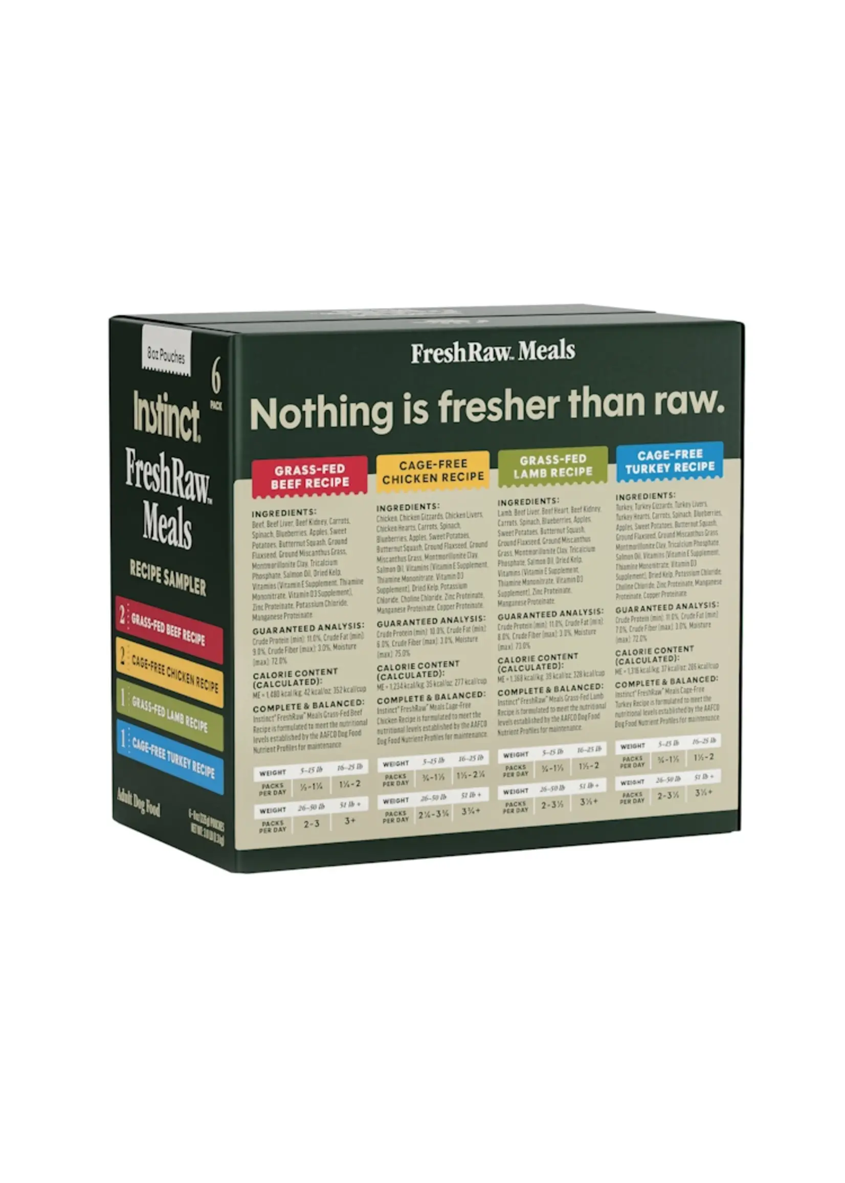 Instinct Instinct FreshRaw Meals Frozen Sampler Dog Food 6-8 oz Pack