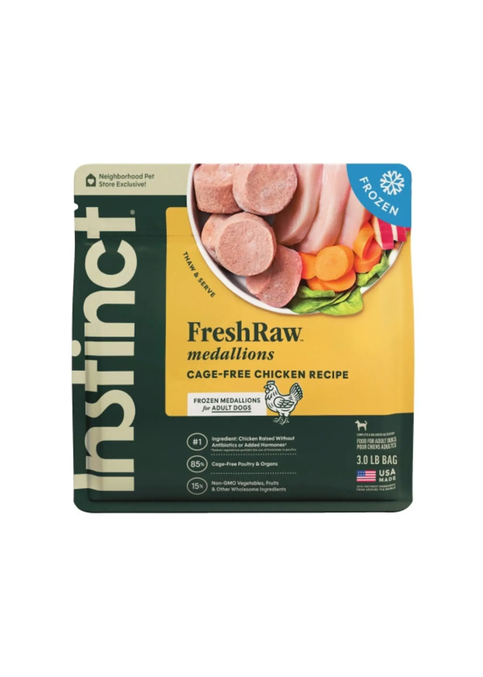 Instinct Instinct Freshraw Frozen Chicken Medallions 3lb