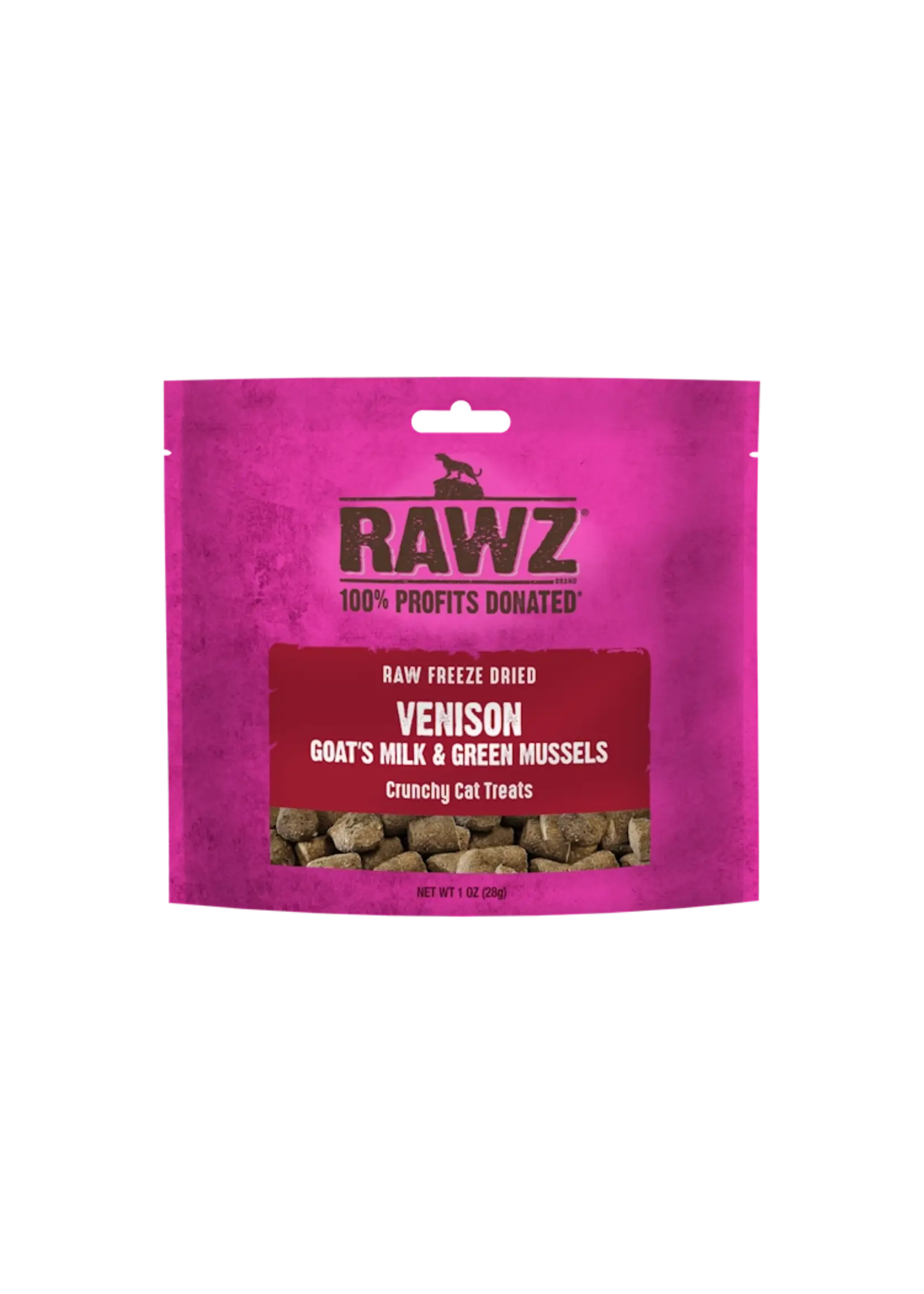 Rawz Rawz Venison & Goat's Milk Freeze Dried Cat Treat 1oz