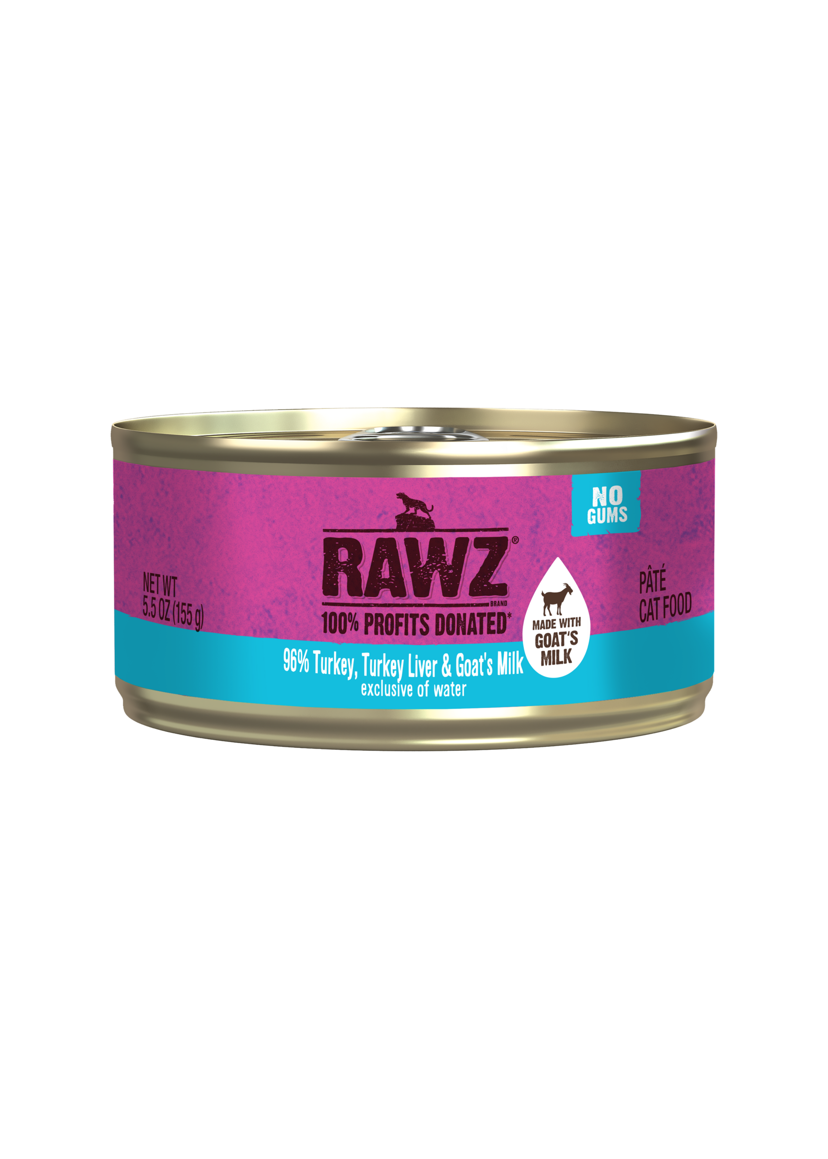 Rawz Rawz Cat Turkey, Turkey Liver & Goat's Milk Pate 5.5oz