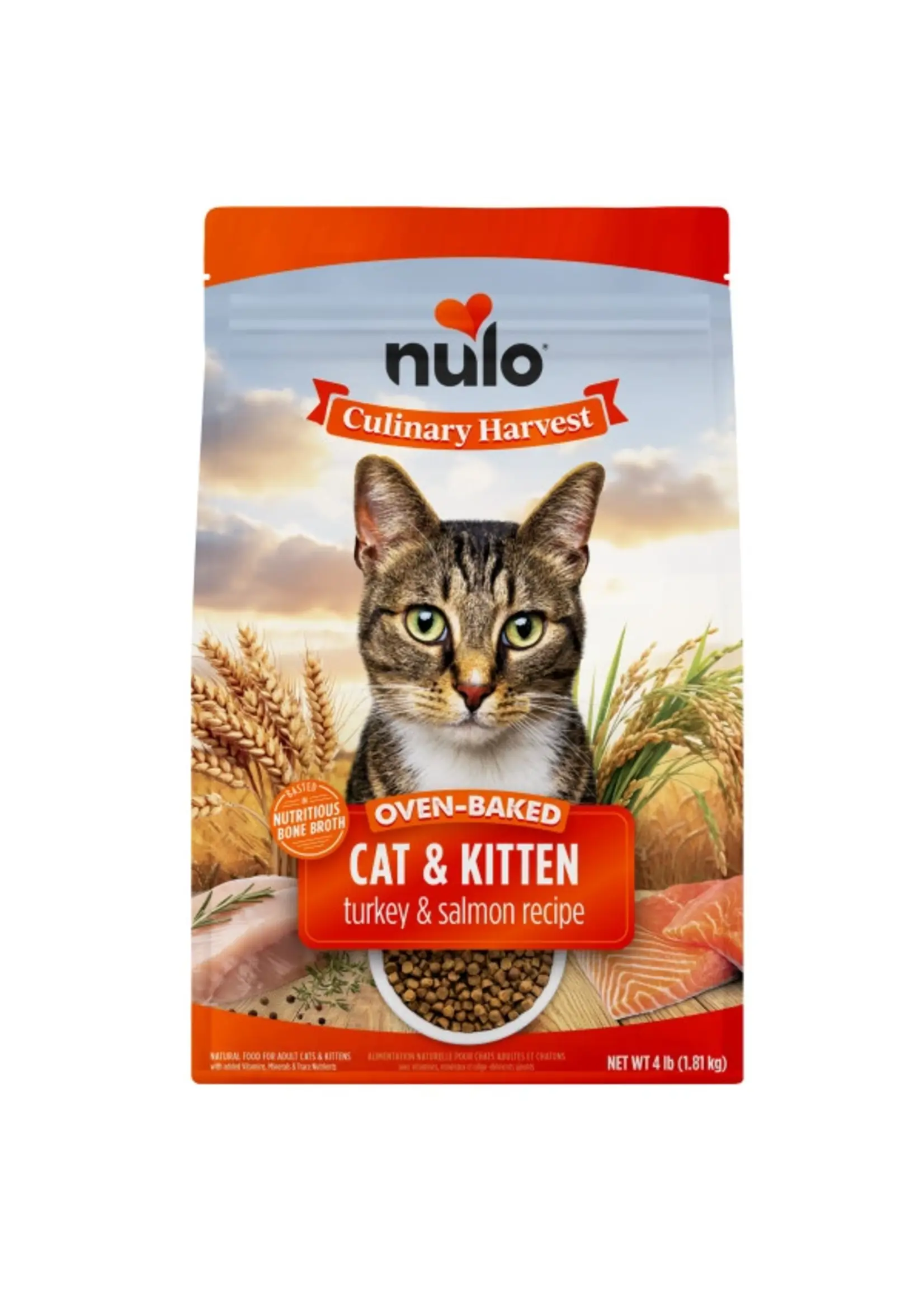 Nulo Nulo Culinary Harvest Baked Turkey & Salmon Cat Kitten Food 4lb