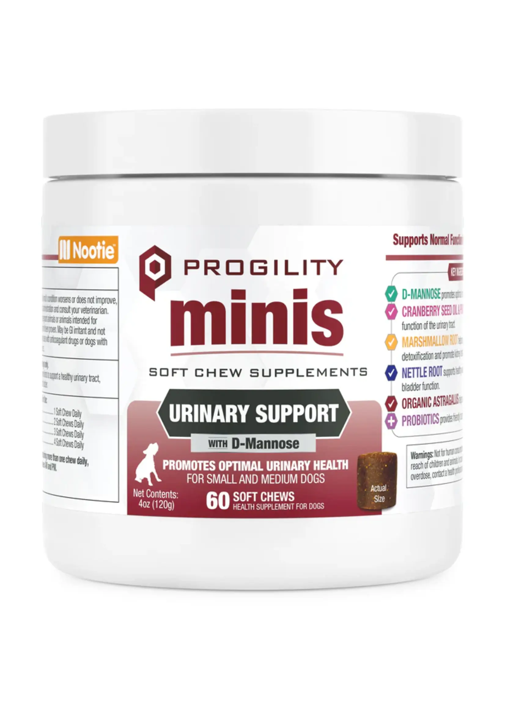 Nootie Nootie Dog Progility Minis Urinary Support Soft Chews 60 count