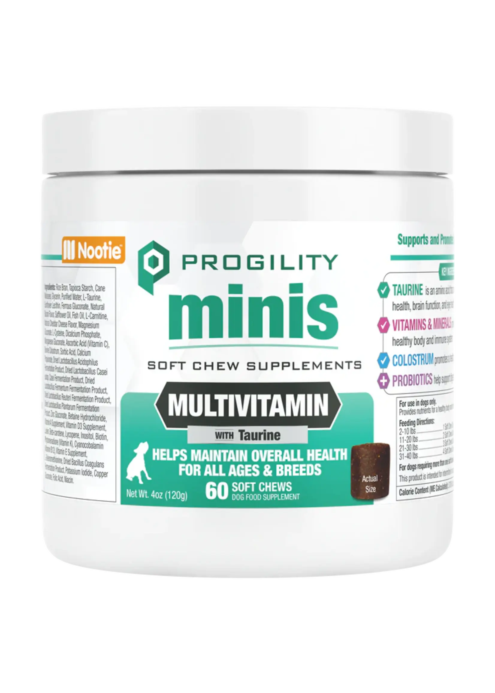 Nootie Nootie Dog Progility Multivitamin Mini Soft Chew 60 Count