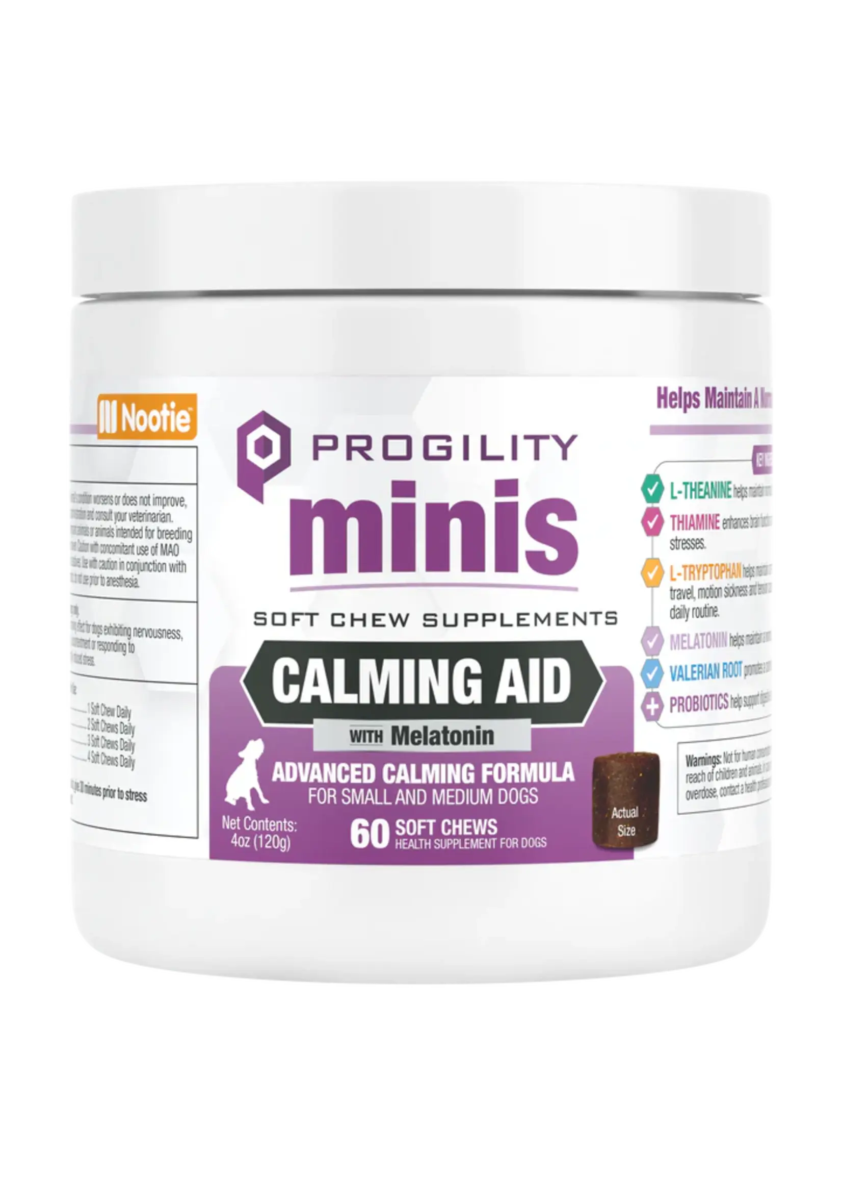 Nootie Nootie Dog Progility Calming Mini Soft Chew 60 count