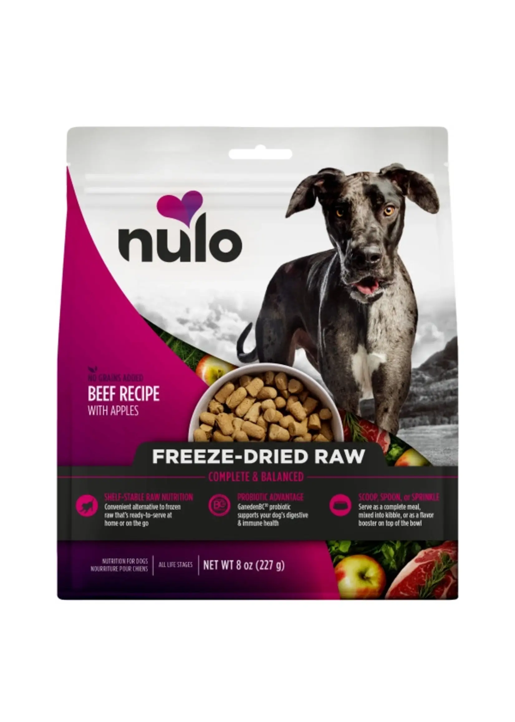Nulo Nulo Freeze Dried Raw Dog Food Beef & Apples