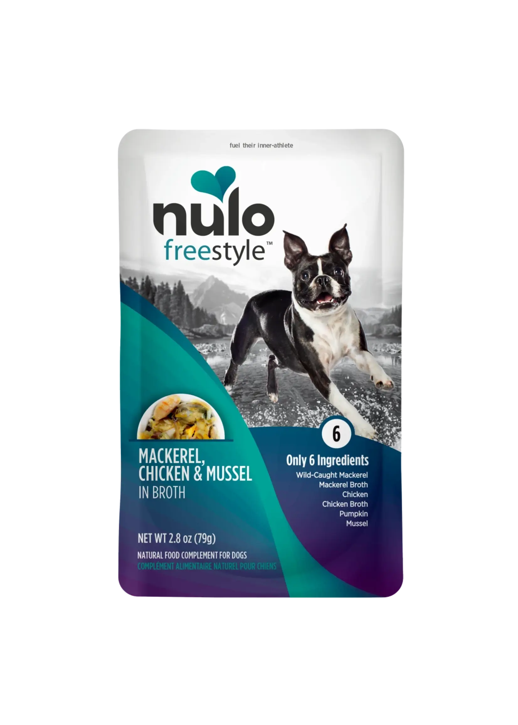 Nulo Nulo FreeStyle Dog Pouch in Broth 2.8oz Mackerel, Chicken & Mussel