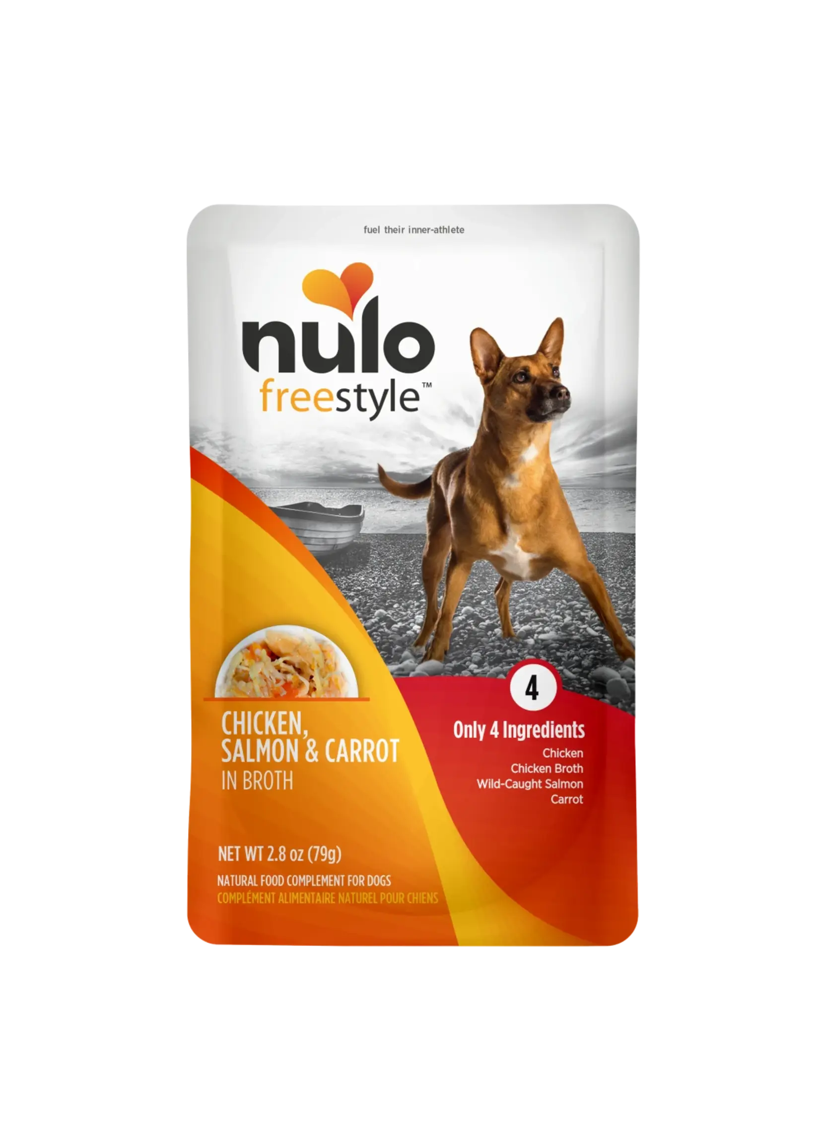 Nulo Nulo FreeStyle Dog Pouch in Broth 2.8oz Chicken, Salmon & Carrot