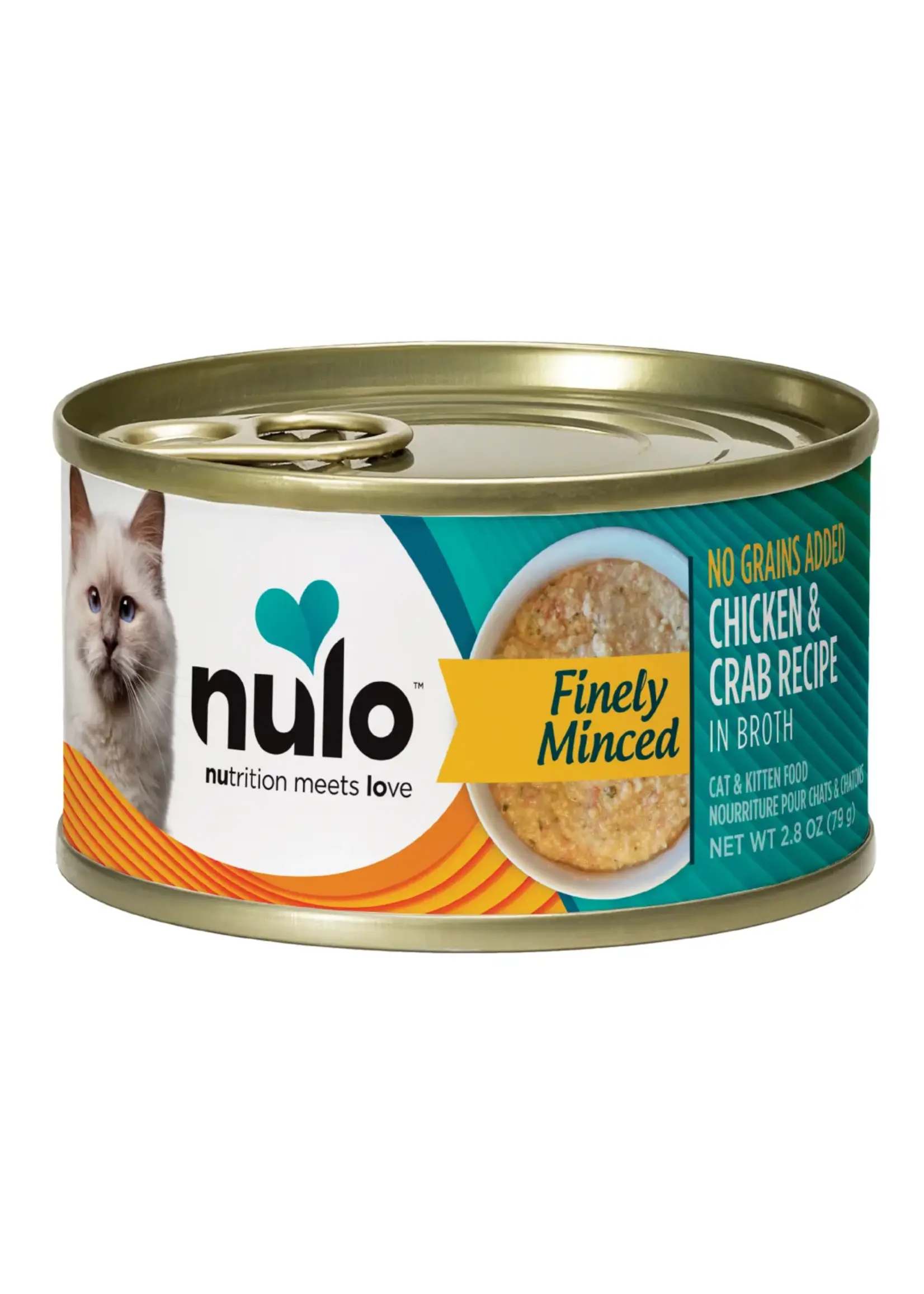 Nulo Nulo Wet Cat Finely Minced Chicken & Crab 2.8oz