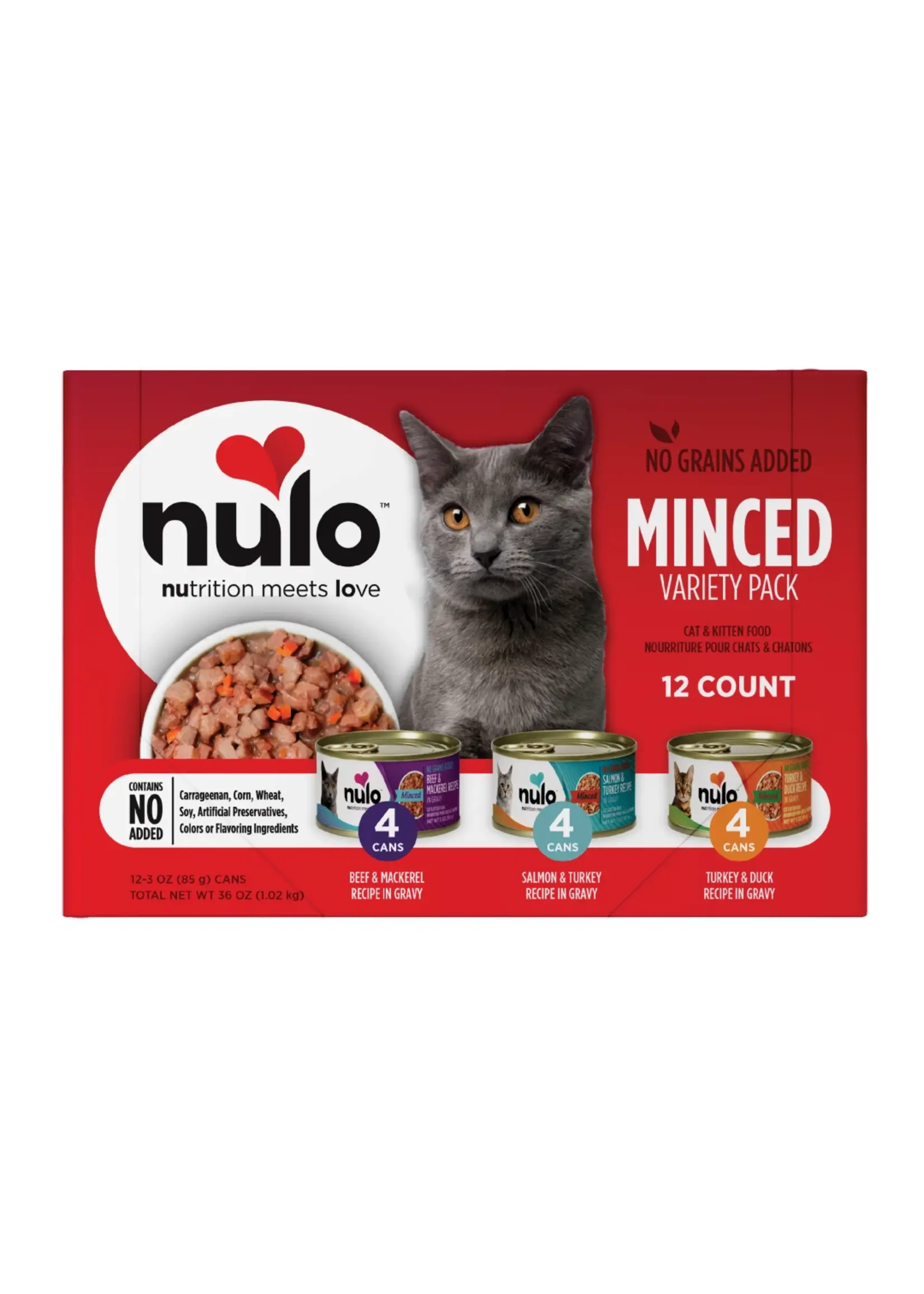 Nulo Nulo Freestyle Cat Food Minced Variety Pack 12/3oz