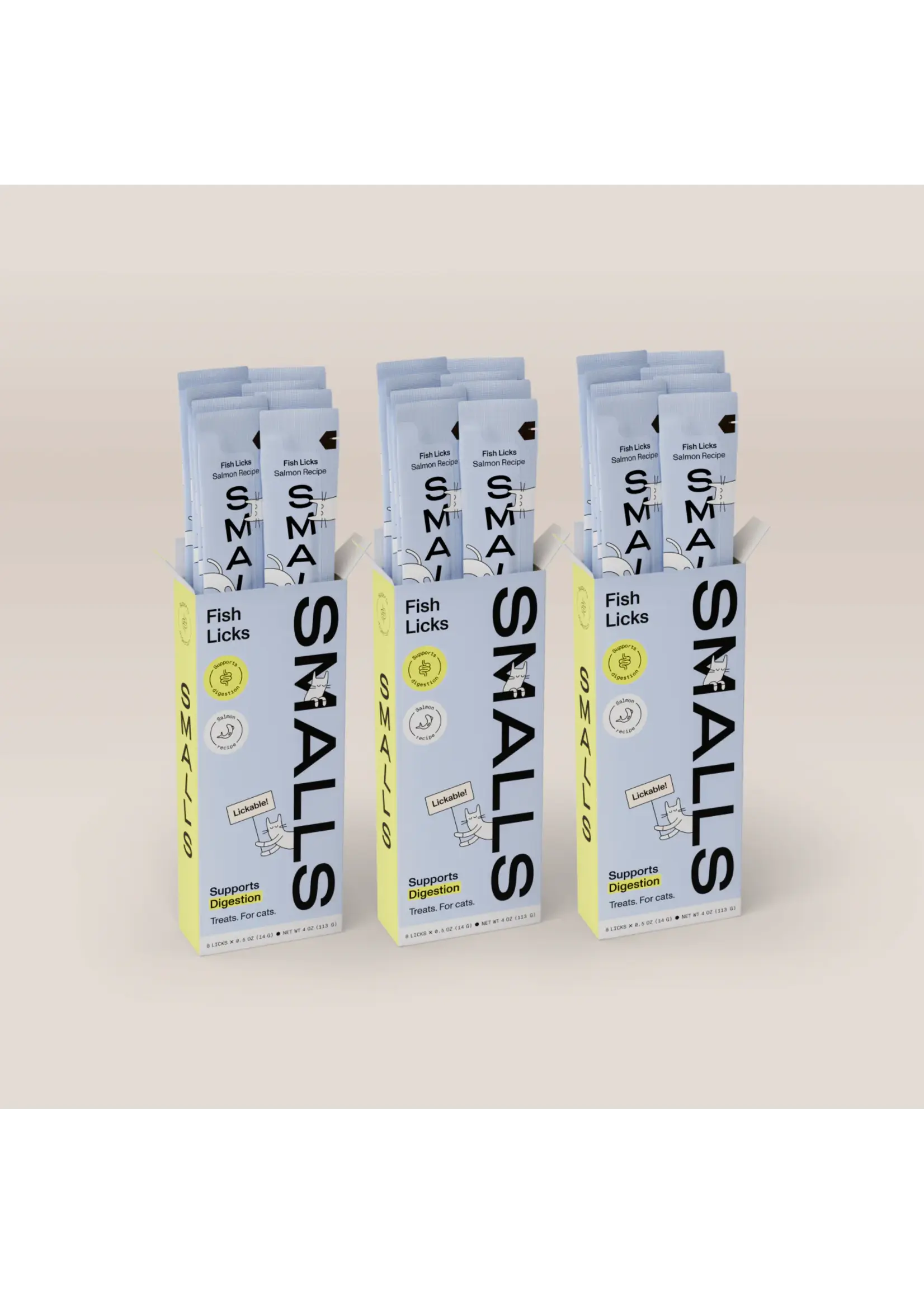 Smalls Smalls Fish Licks Salmon Digestion Cat Treat 4oz