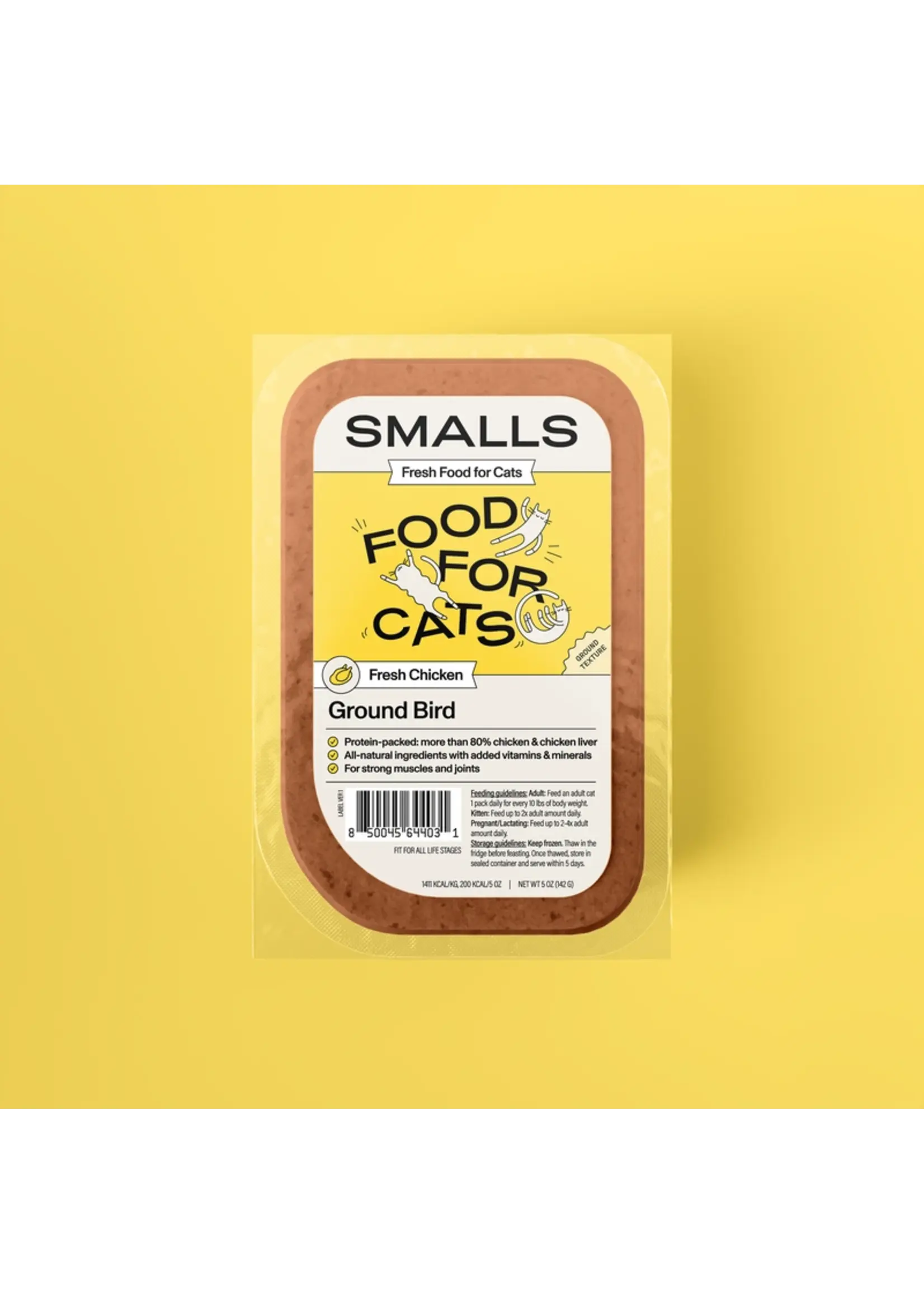 Smalls Smalls Frozen Fresh Ground Bird Chicken Cat Food 5oz