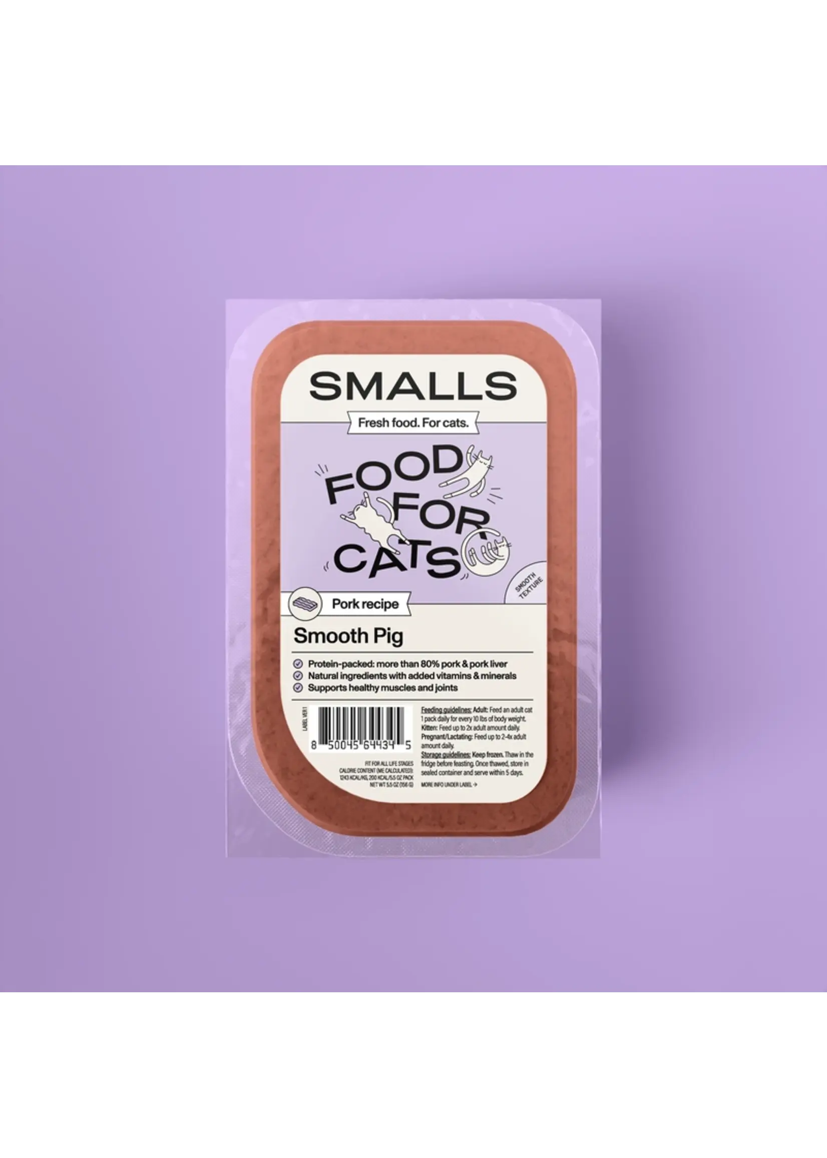 Smalls Smalls Frozen Fresh Smooth Pig (Pork & Pork Liver) Cat Food 5oz