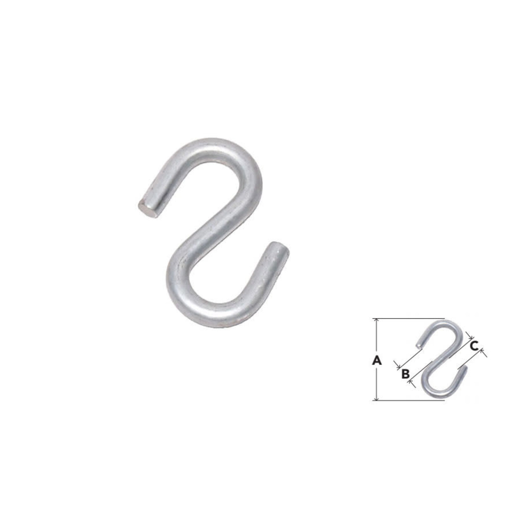 1/4'' X 2'' S-Hook
