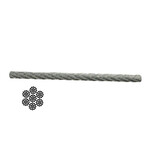 3/16'' Galfan Aircraft Cable 7X19 (2500' Roll)