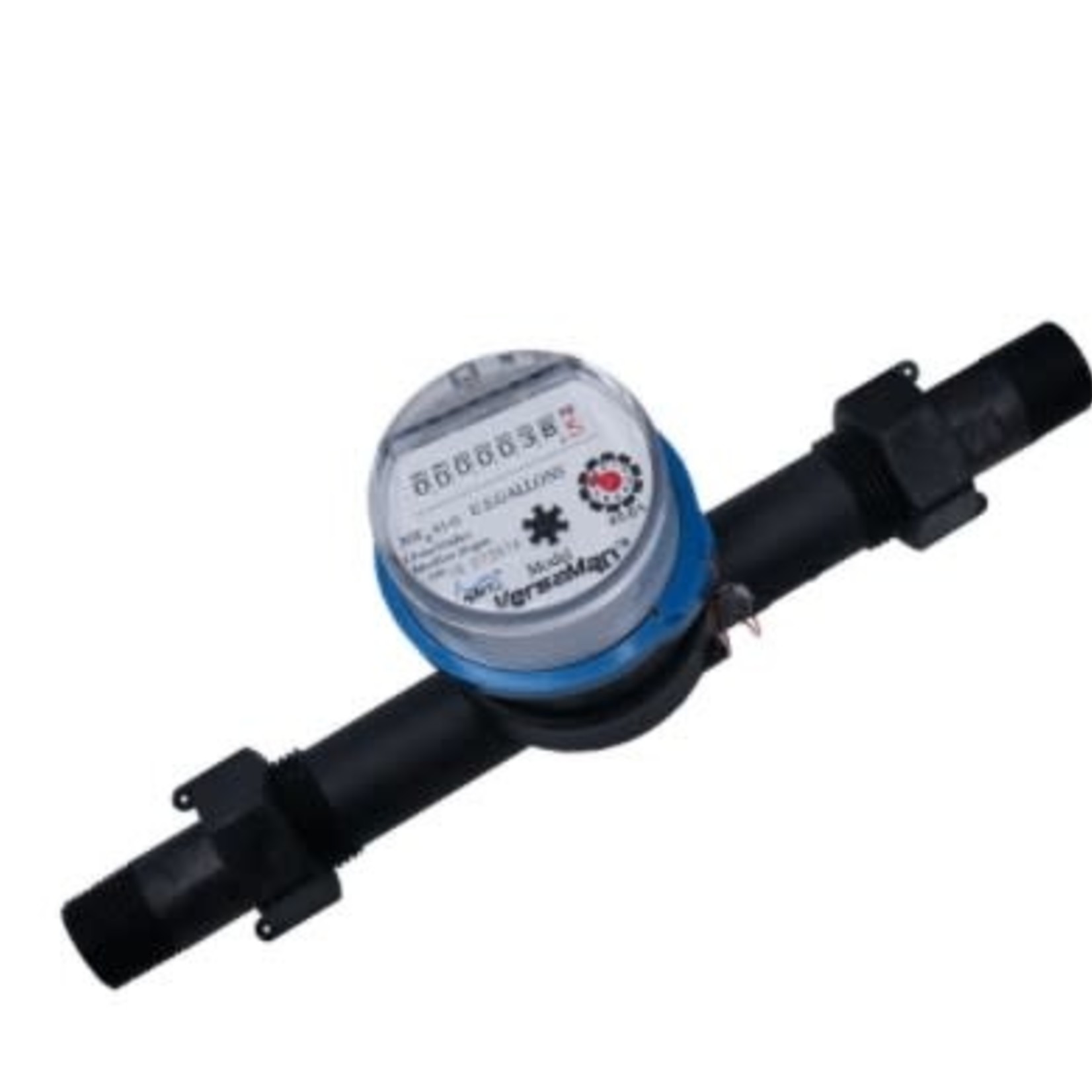 Water Meter ¾" 1 Pulse per Gallon Poly w/Couplers 