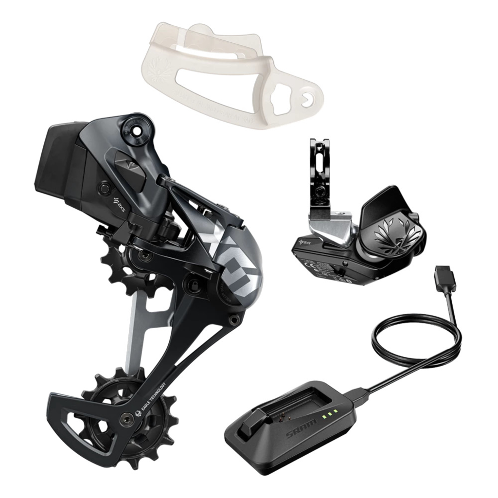 SRAM X01 Eagle AXS Upgrade Kit - Rear Derailleur for 10-52t, Battery, Eagle AXS Controller w/ Clamp, Charger/Cord, Lunar Black