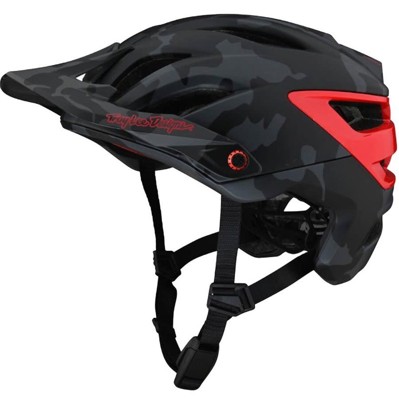 Troy Lee Designs A3 MIPS Helmet- Camo Gray/Red