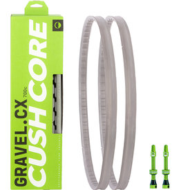CushCore Gravel/CX Tire Inserts Set for 700c x 33-46mm Tires, Includes 2 Tubeless Valves