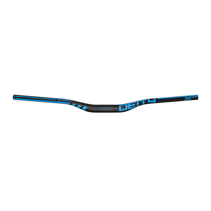 Deity Components Speedway 35 Handlebar: 30mm Rise, 810mm Width, 35mm Clamp, Black w/Turquoise