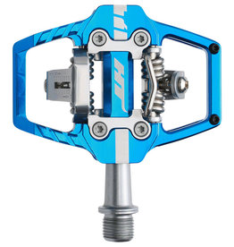 HT COMPONENTS T1 Enduro Race Pedals - Dual Sided Clipless with Platform, Aluminum, 9/16", Marine Blue