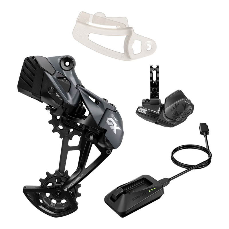 SRAM GX Eagle AXS Upgrade Kit - Rear Derailleur, Battery, Eagle AXS Controller w/ Clamp, Charger/Cord, Chain Gap Tool, Black