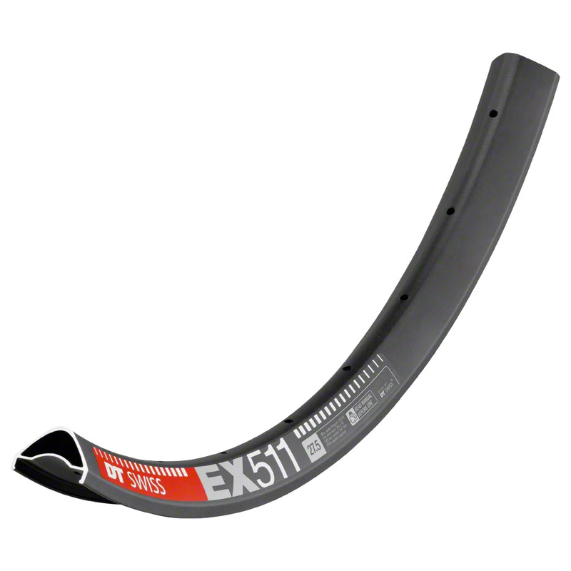 DT Swiss EX 511 Tubeless Ready 27.5" Disc Rim, 32h - Blk