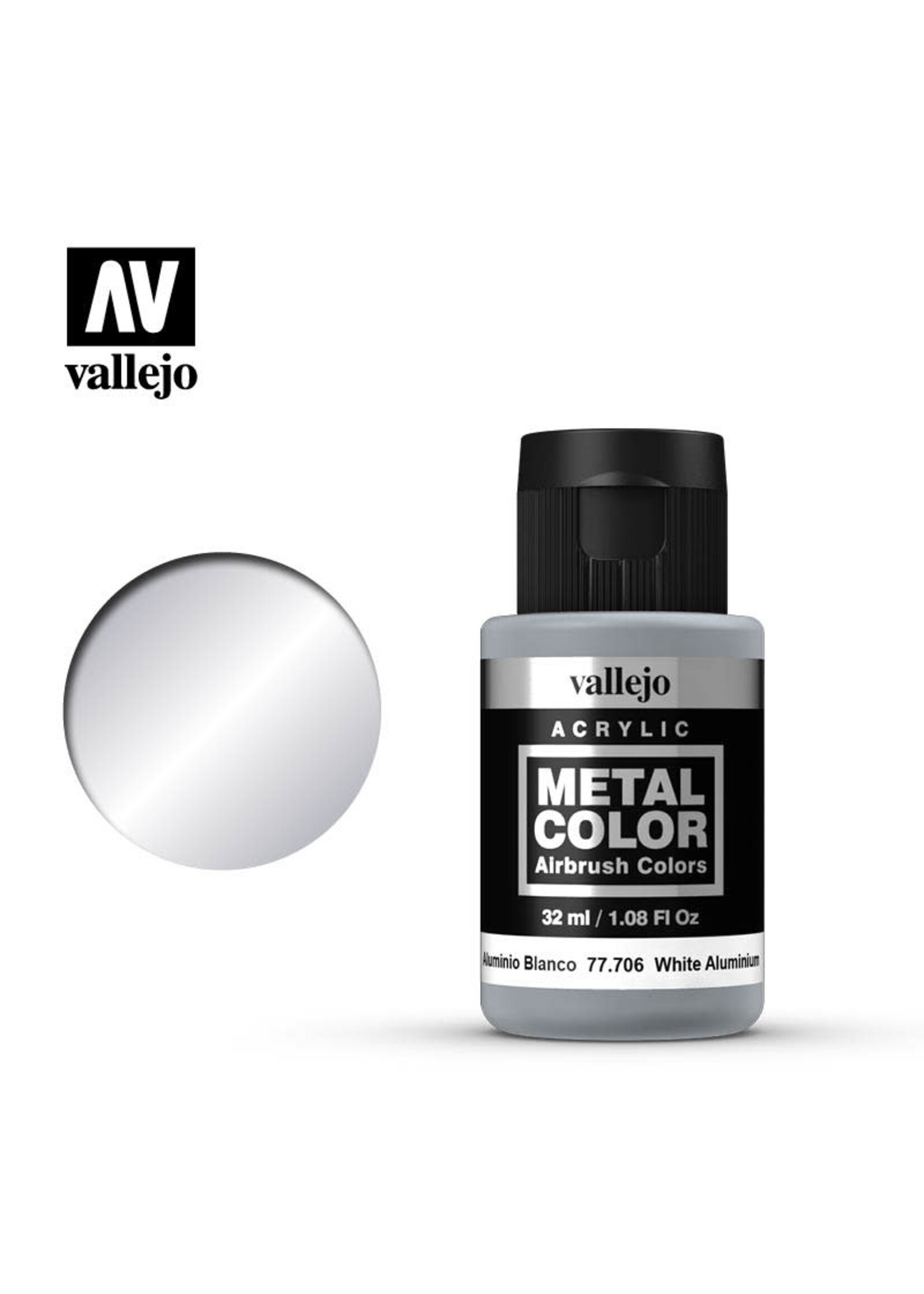 Vallejo VAL77706 Metal Color White Aluminum (32ml)
