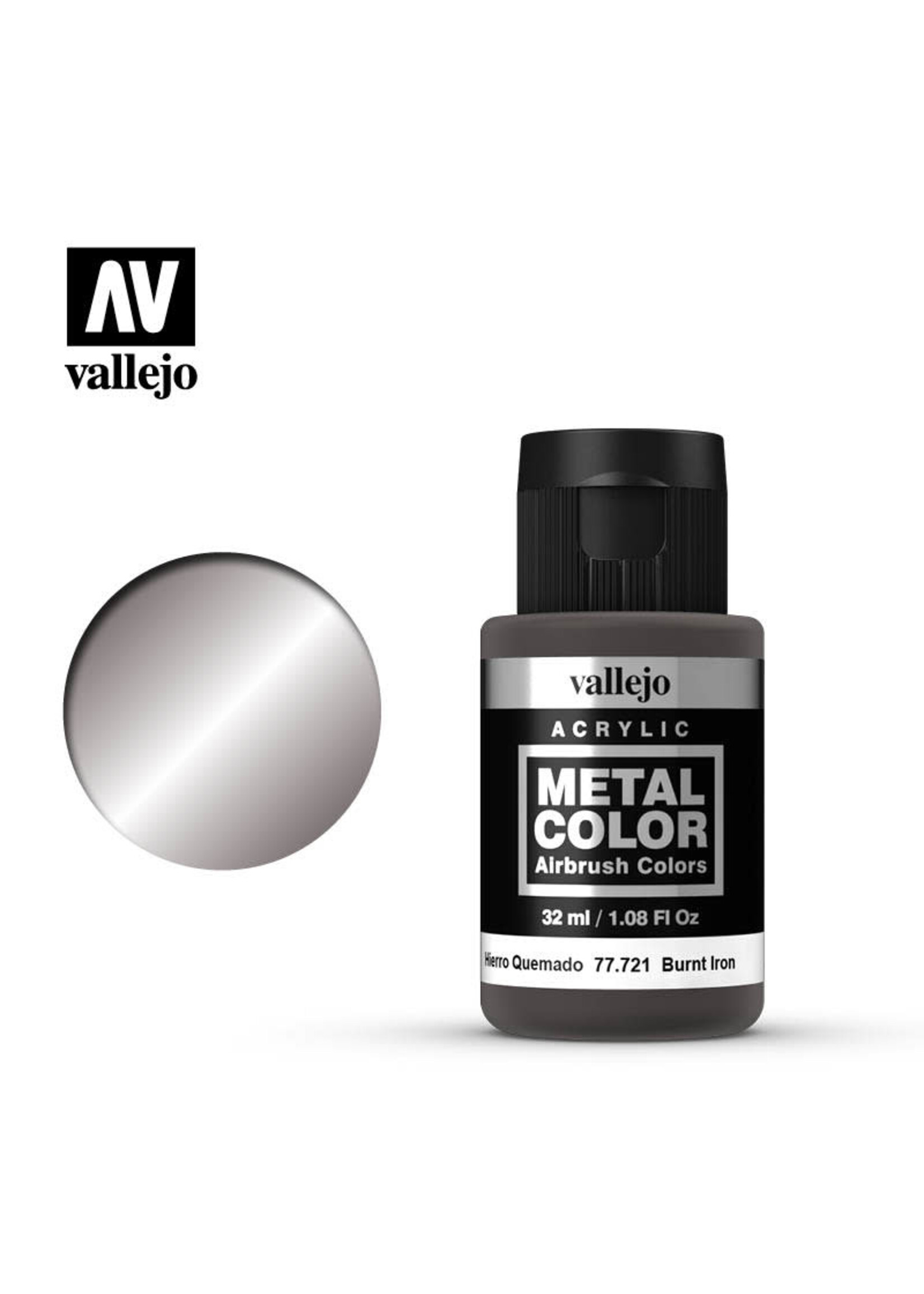Vallejo VAL77721 Metal Color Burnt Iron (32ml)