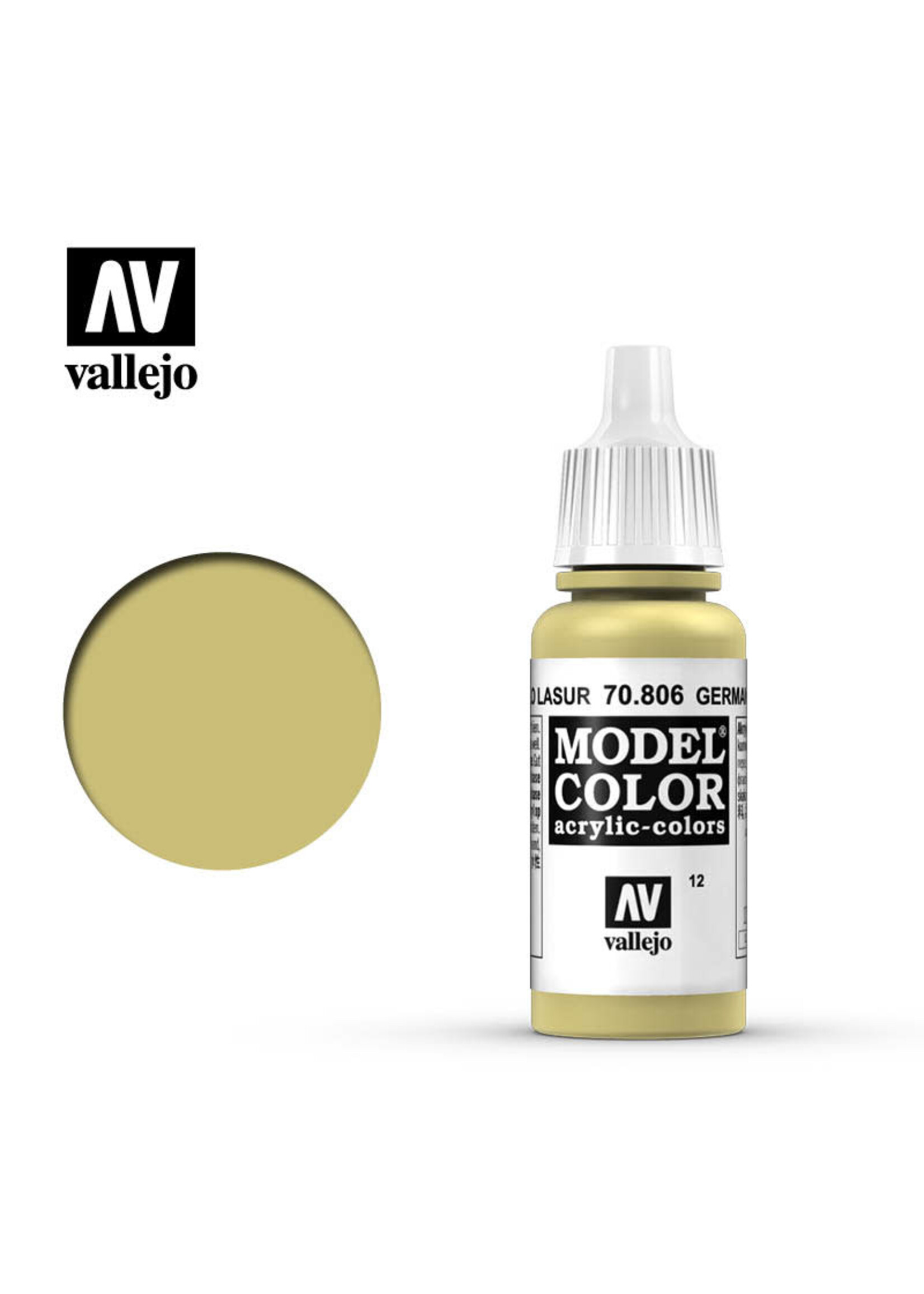 Vallejo VAL70806 Model Color 012 German Yellow (17ml)