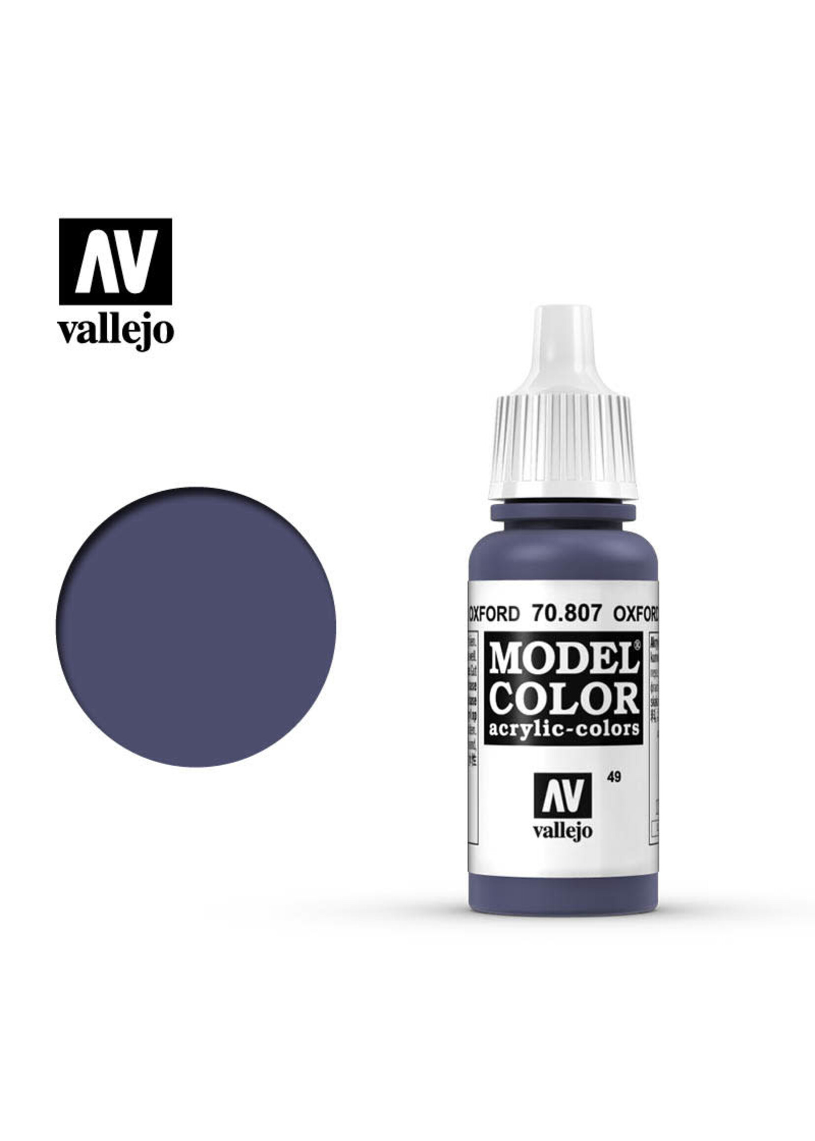 Vallejo 052VAL70807 Model Color Oxford Blue (17ml)