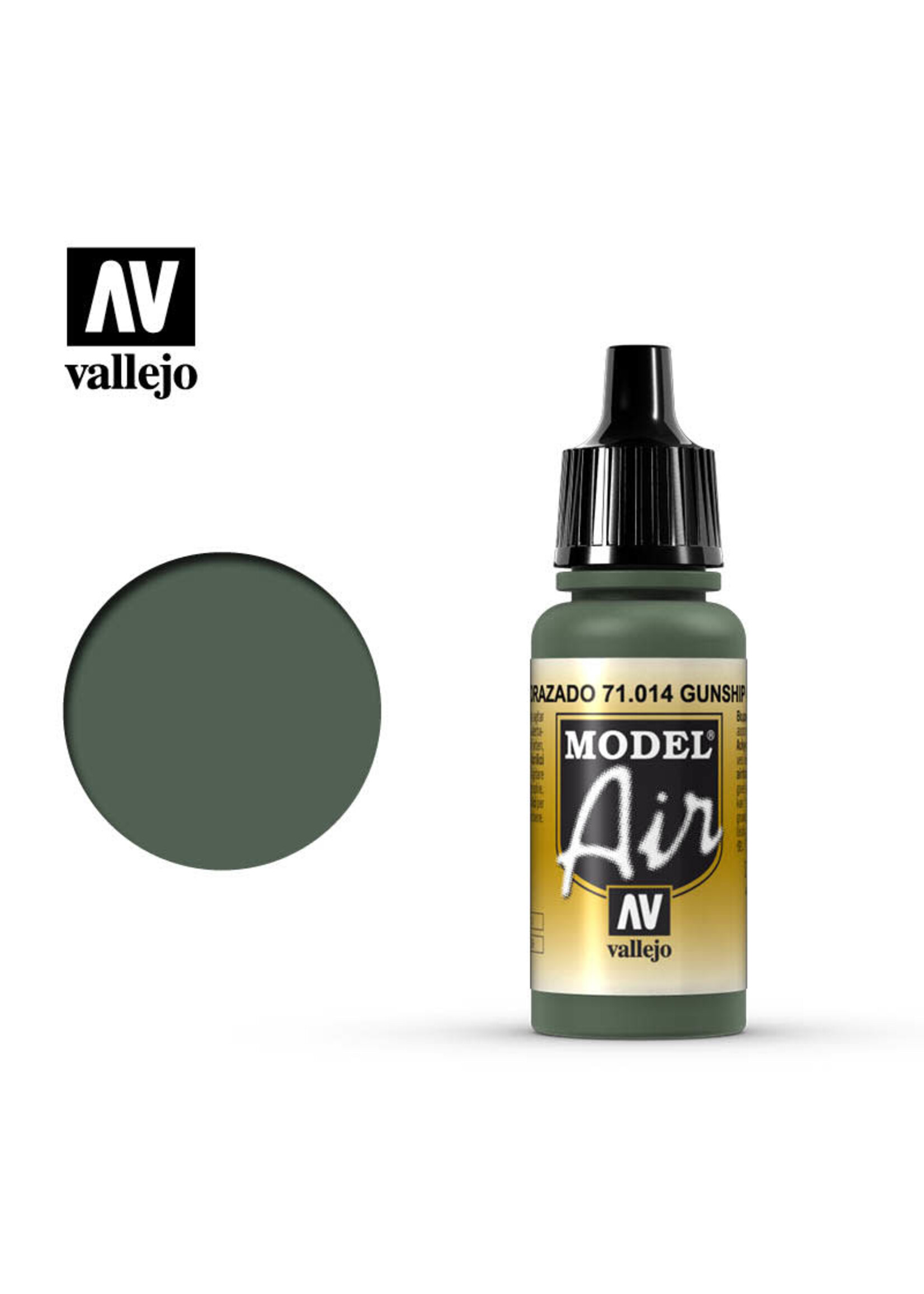 Vallejo VAL71014 Model Air Gunship Green (17ml)