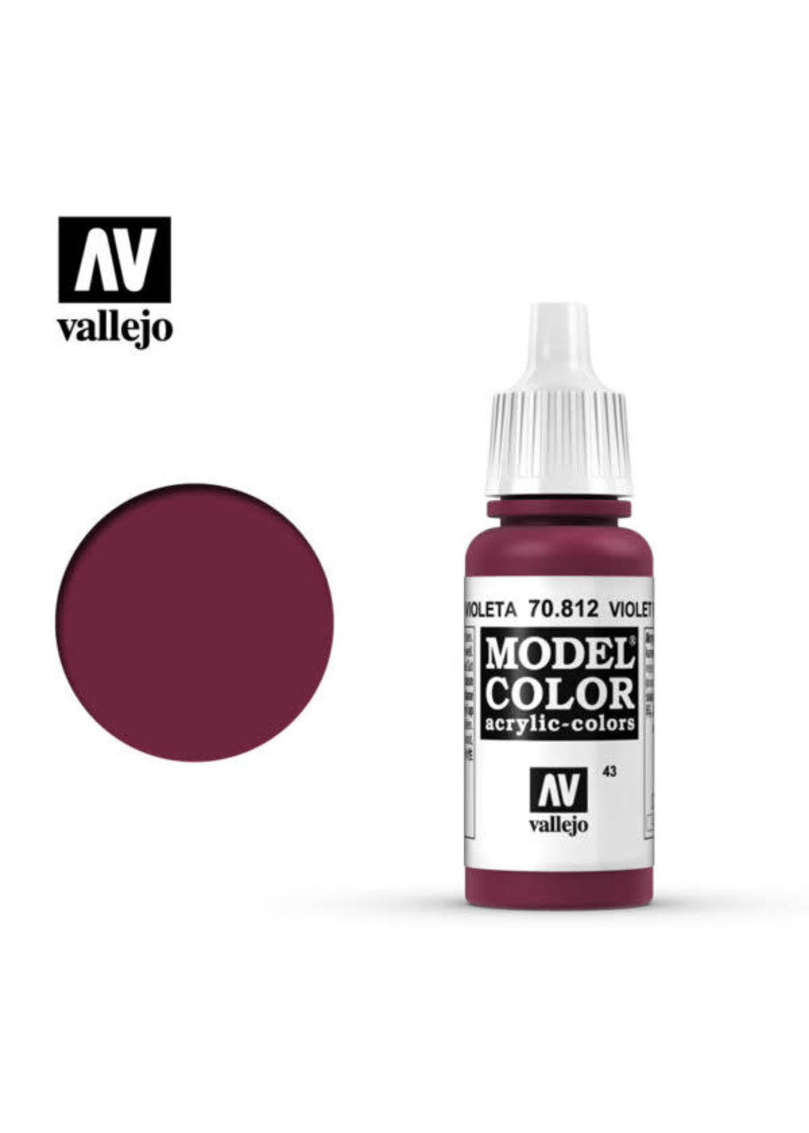 Vallejo VAL70812 Model Color 043 Violet Red (17ml)