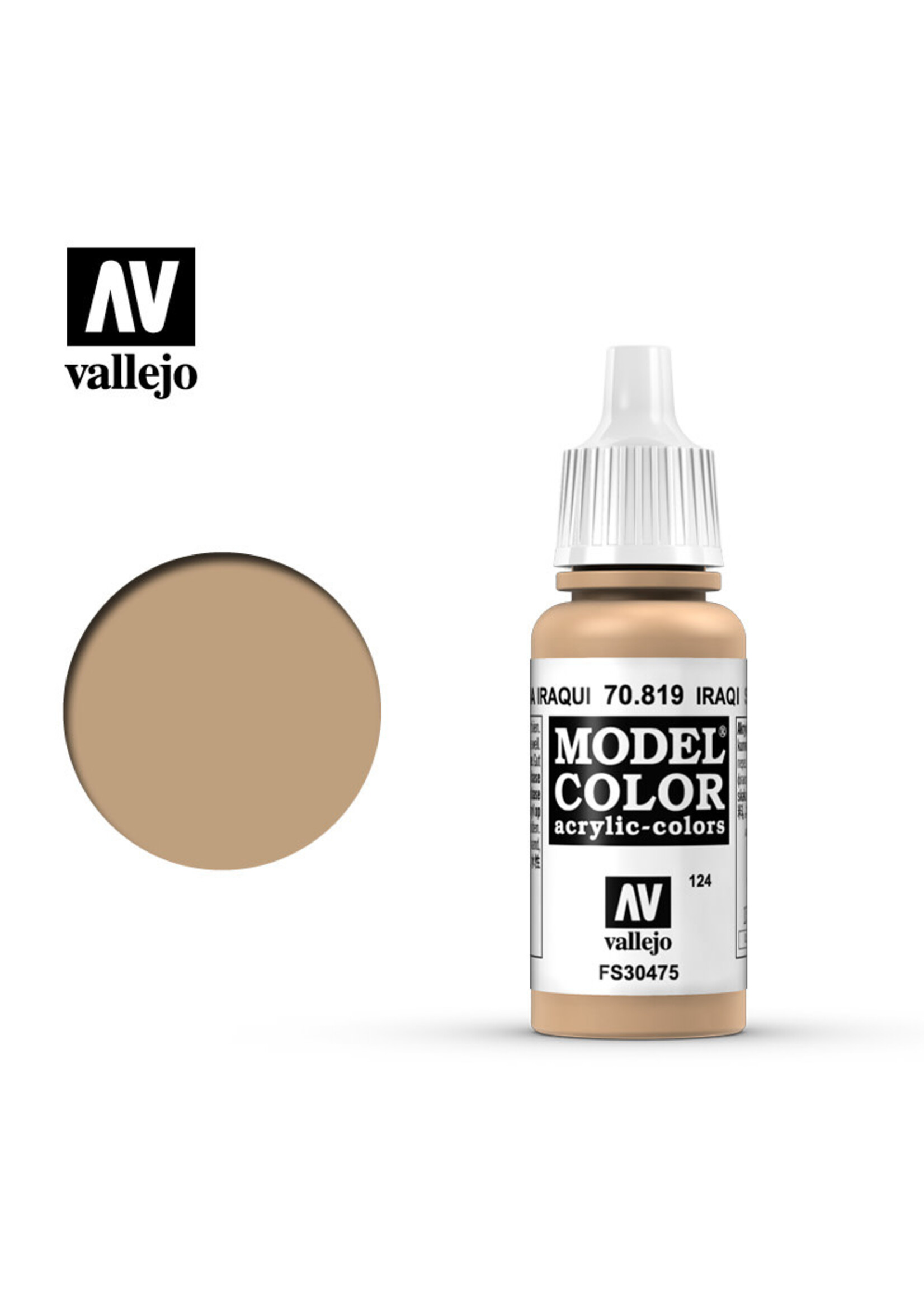 Vallejo VAL70819 Model Color 124 Iraqi Sand (17ml)