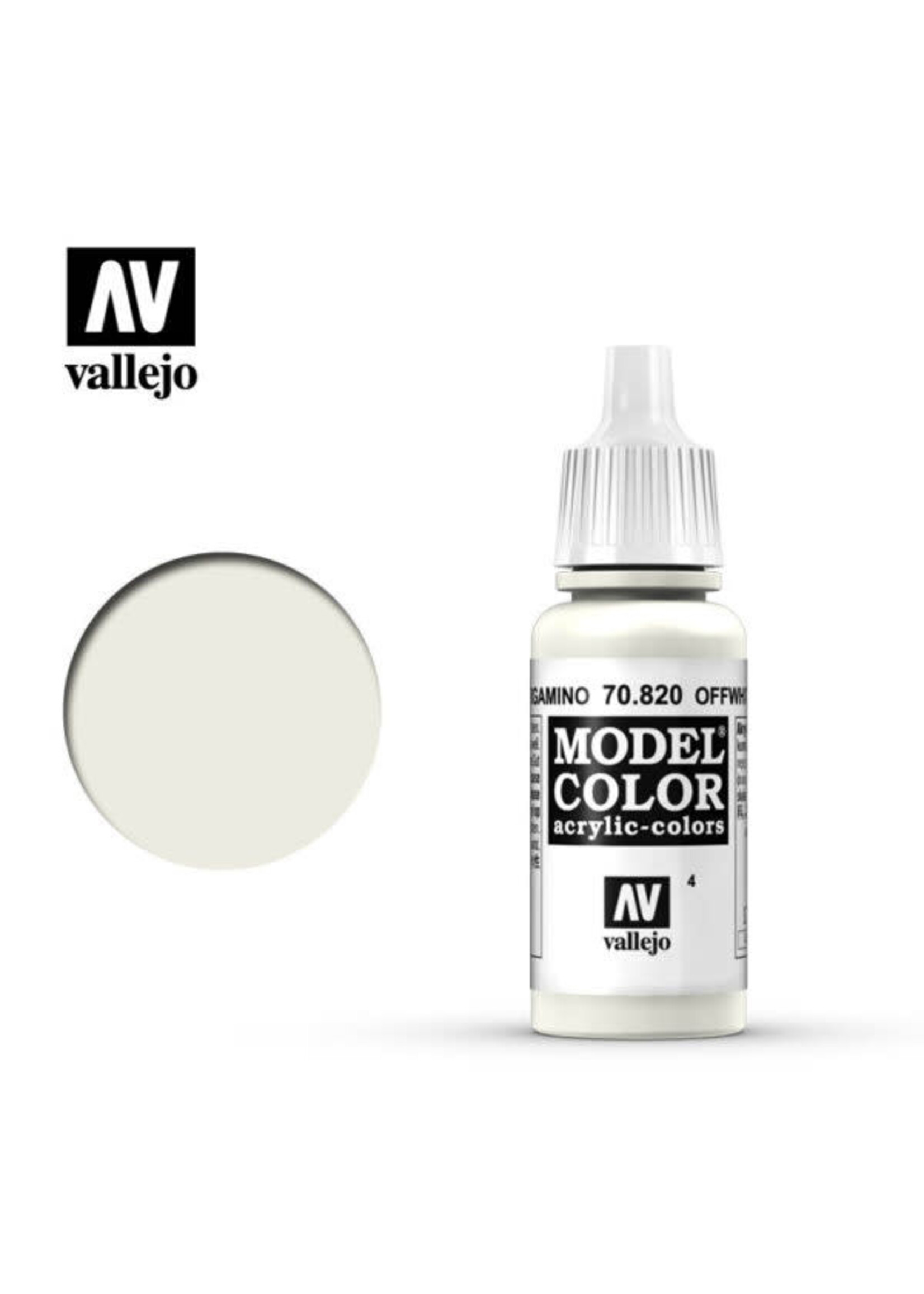 Vallejo VAL70820 Model Color 004 Off White (17ml)
