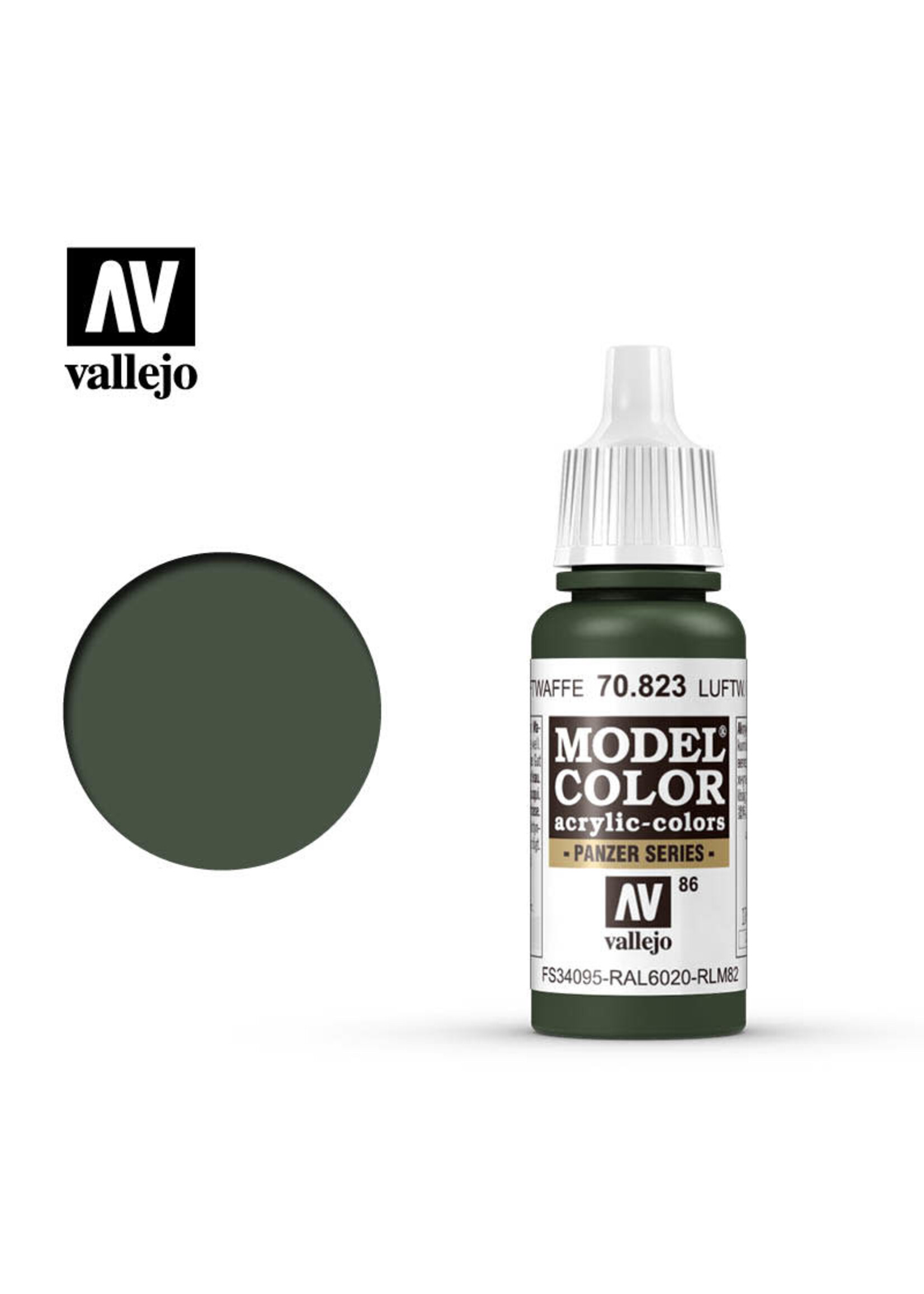 Vallejo 095VAL70823 Model Color Luft Camouflage Green (17ml)