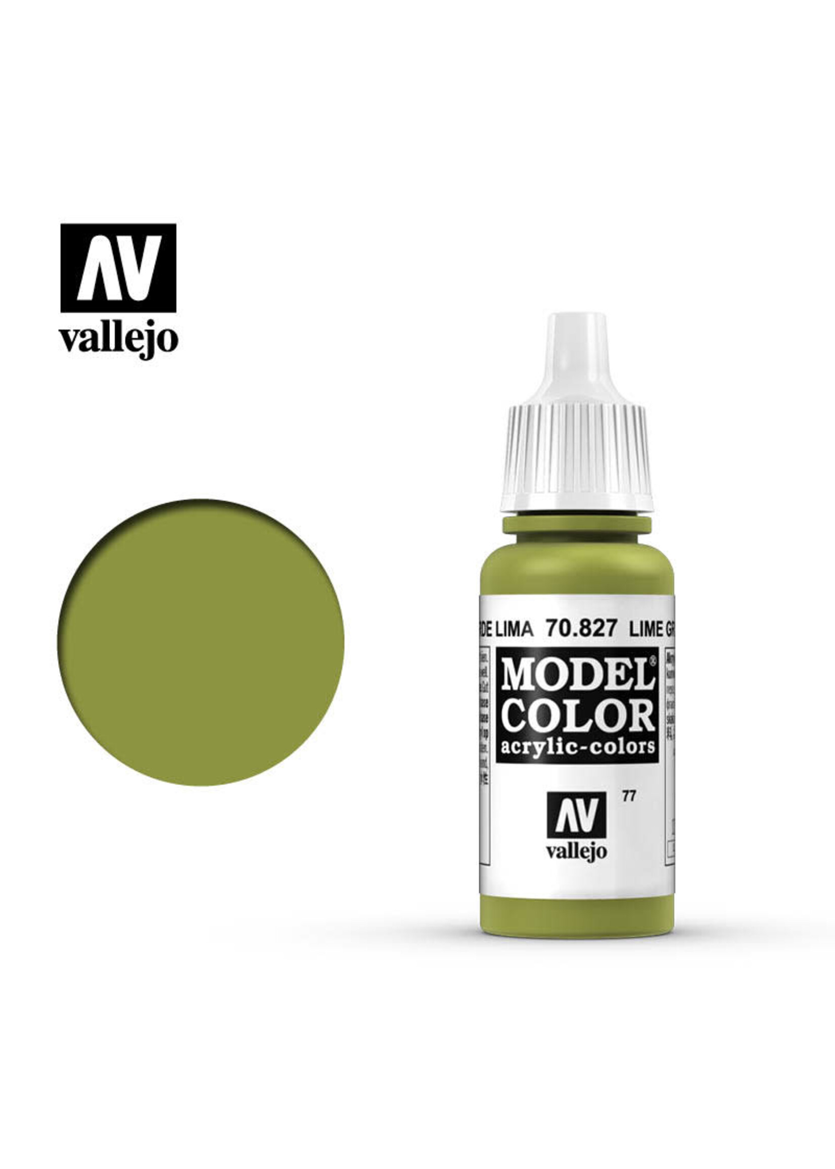 Vallejo 091VAL70827 Model Color Lime Green (17ml)