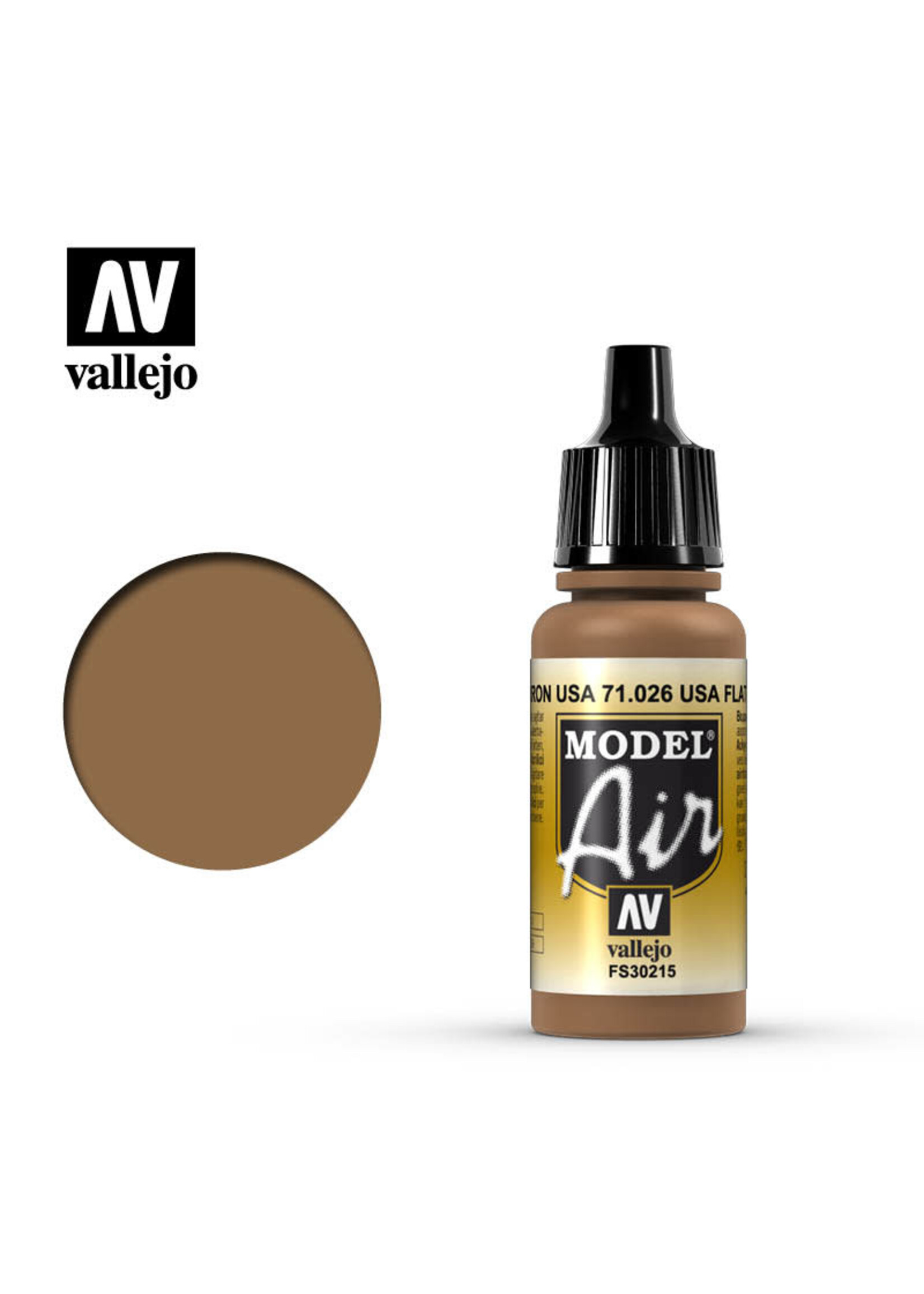 Vallejo VAL71026 Model Air US Flat Brown (17ml)