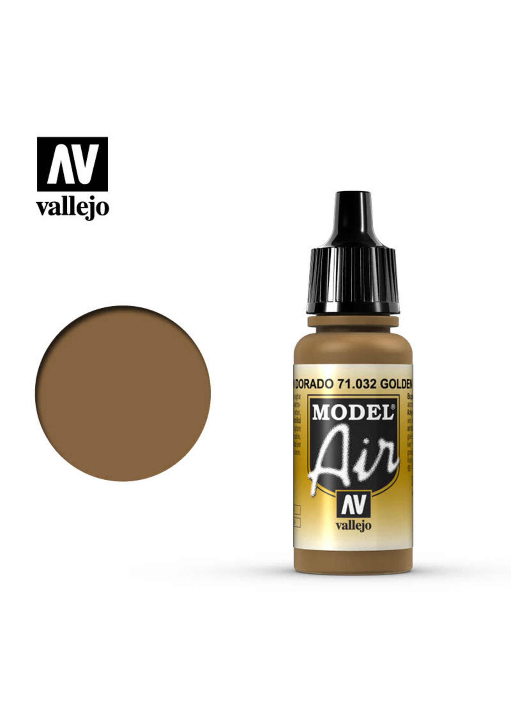 Vallejo VAL71032 Model Air Gold Brown (17ml)
