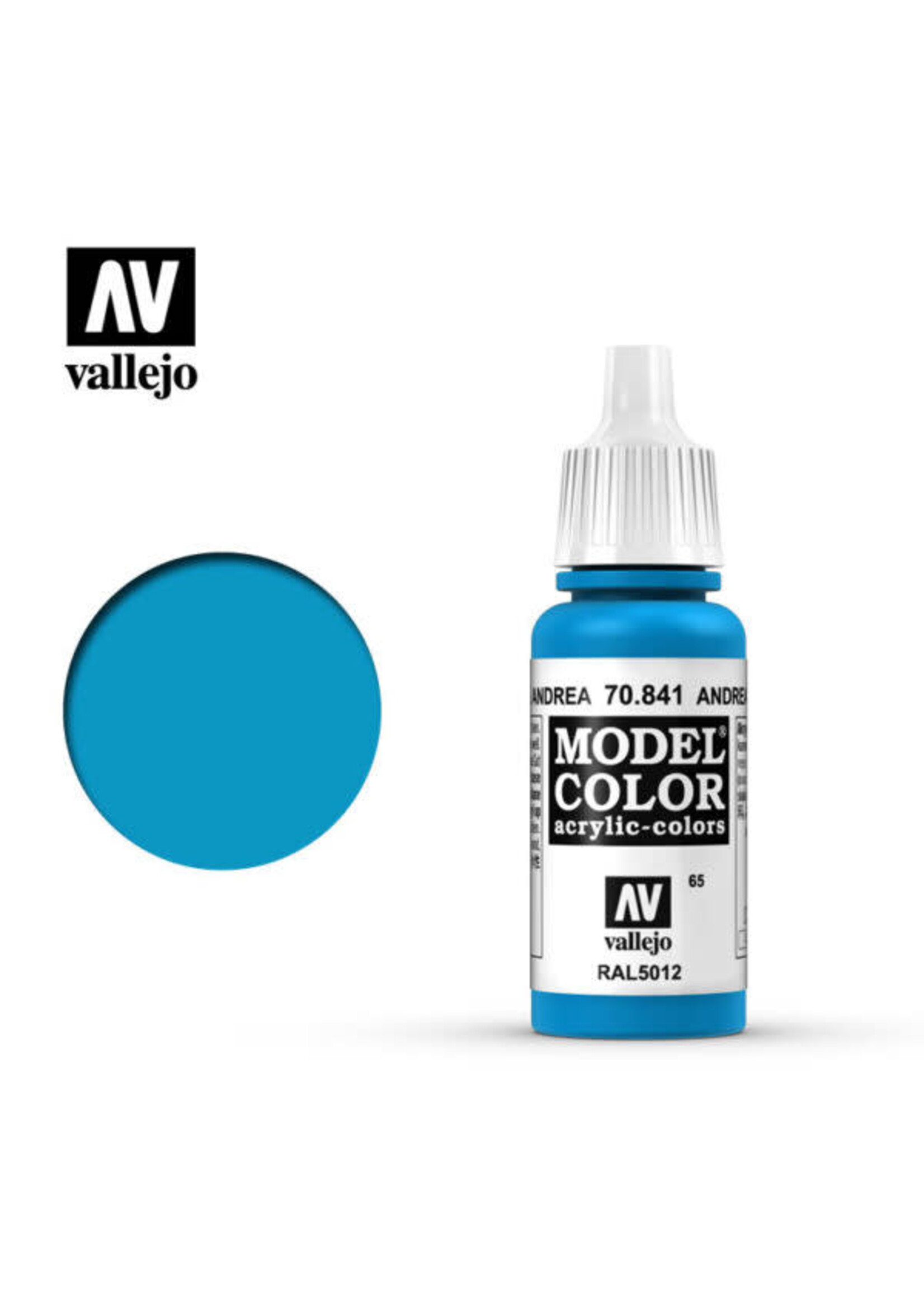 Vallejo 066VAL70841 Model Color Andrea Blue (17ml)