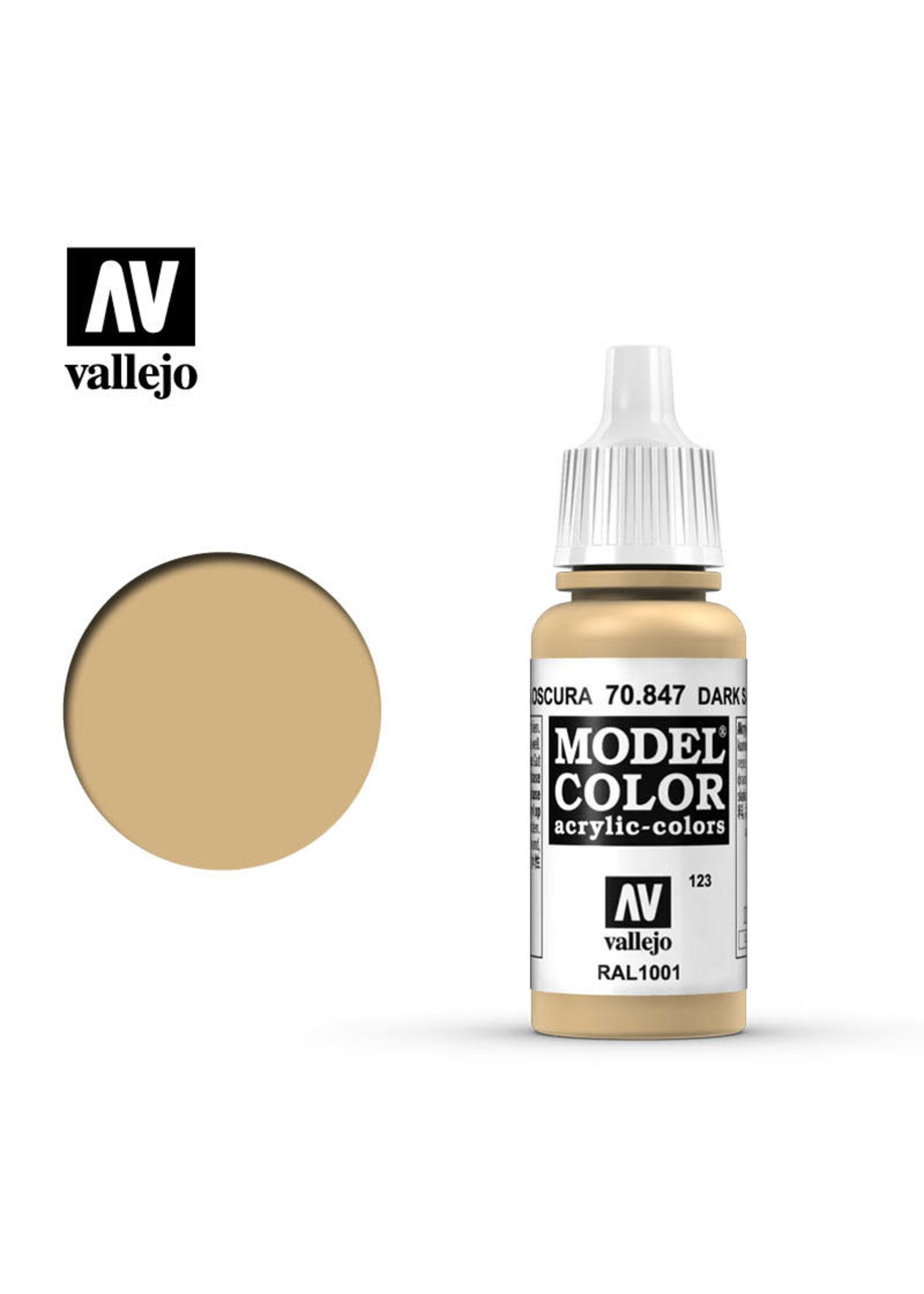 Vallejo VAL70847 Model Color 123 Dark Sand (17ml)