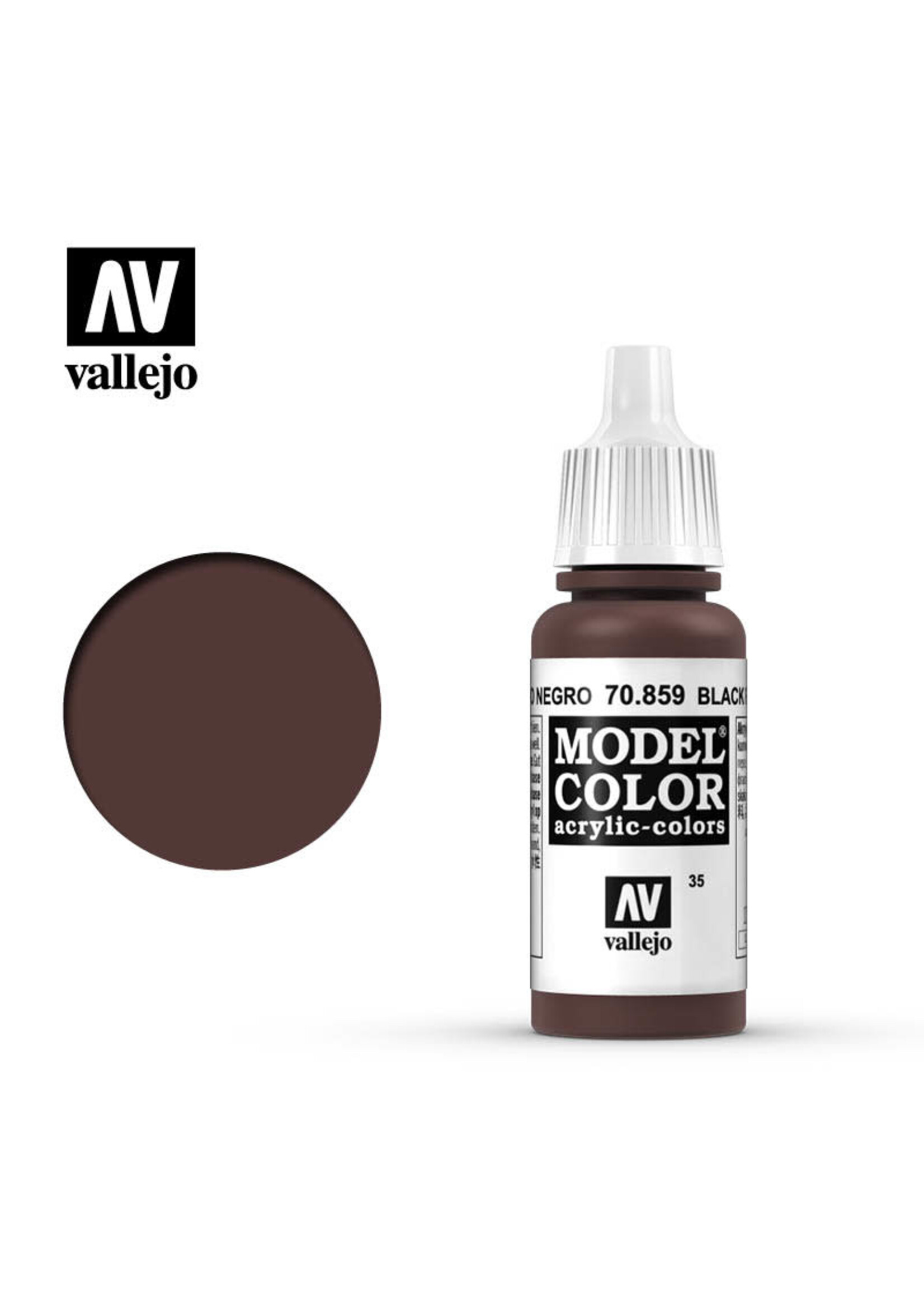 Vallejo 041VAL70859 Model Color Black Red (17ml)